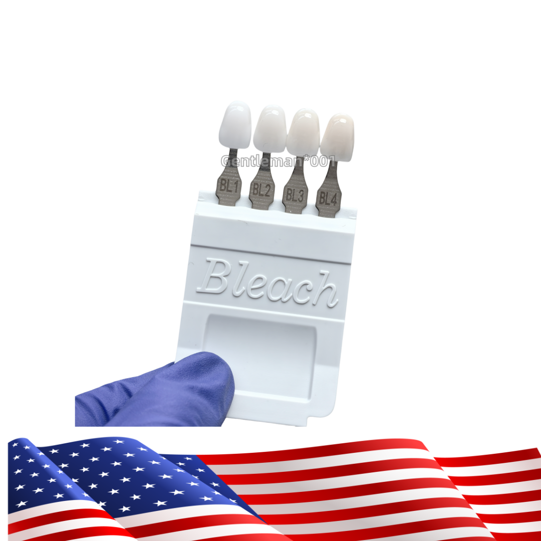 Dental Bleached A-D Shade Guide Bleached Chart Teeth Whitening Based Vita