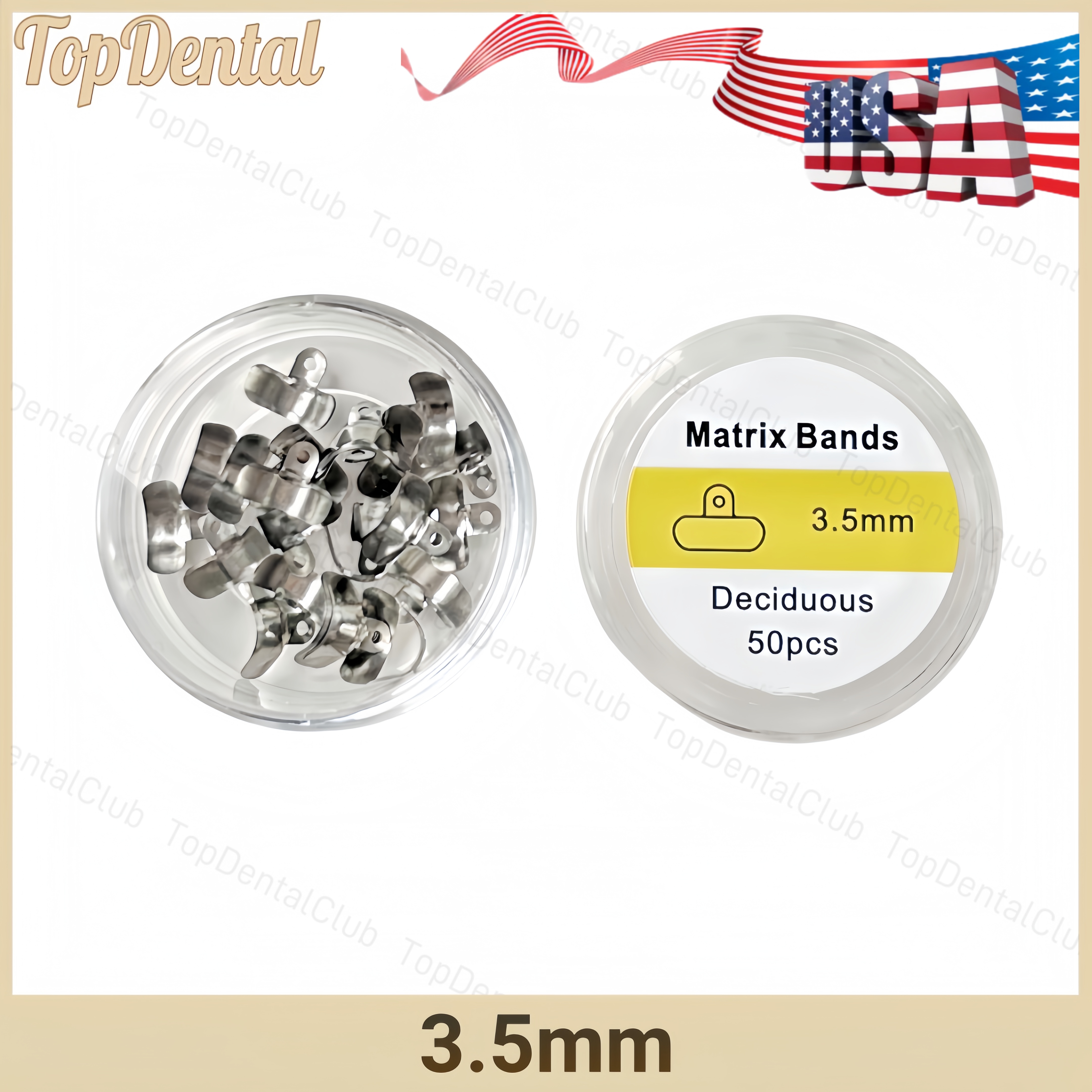 US Dental Matrix Bands Sectional Contoured Metal Matrices Fit Palodent V3 System