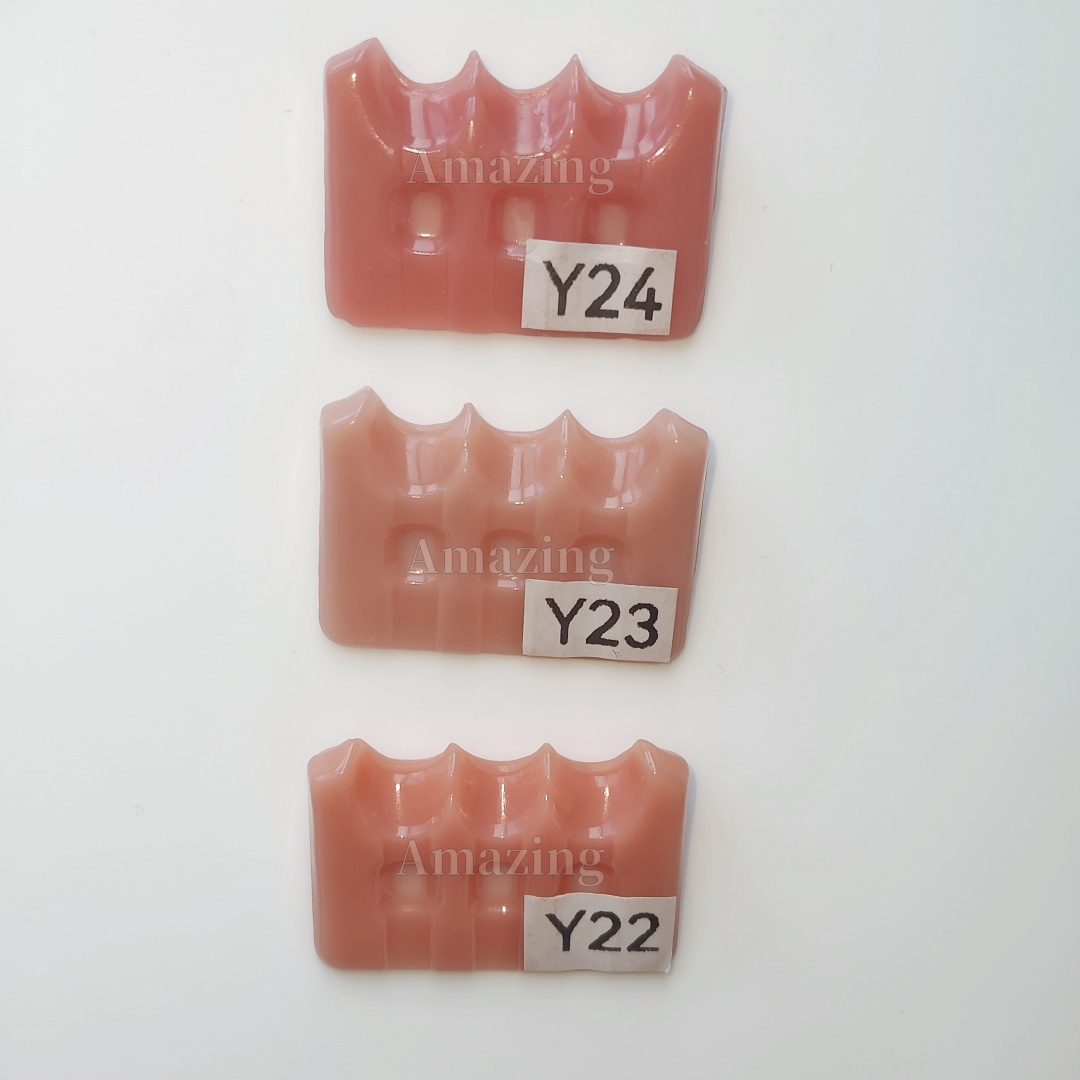 SHOFU Style Gum Shade Gingiva Color Plate Indicator Tri-Color Gummy 3Pcs/Set