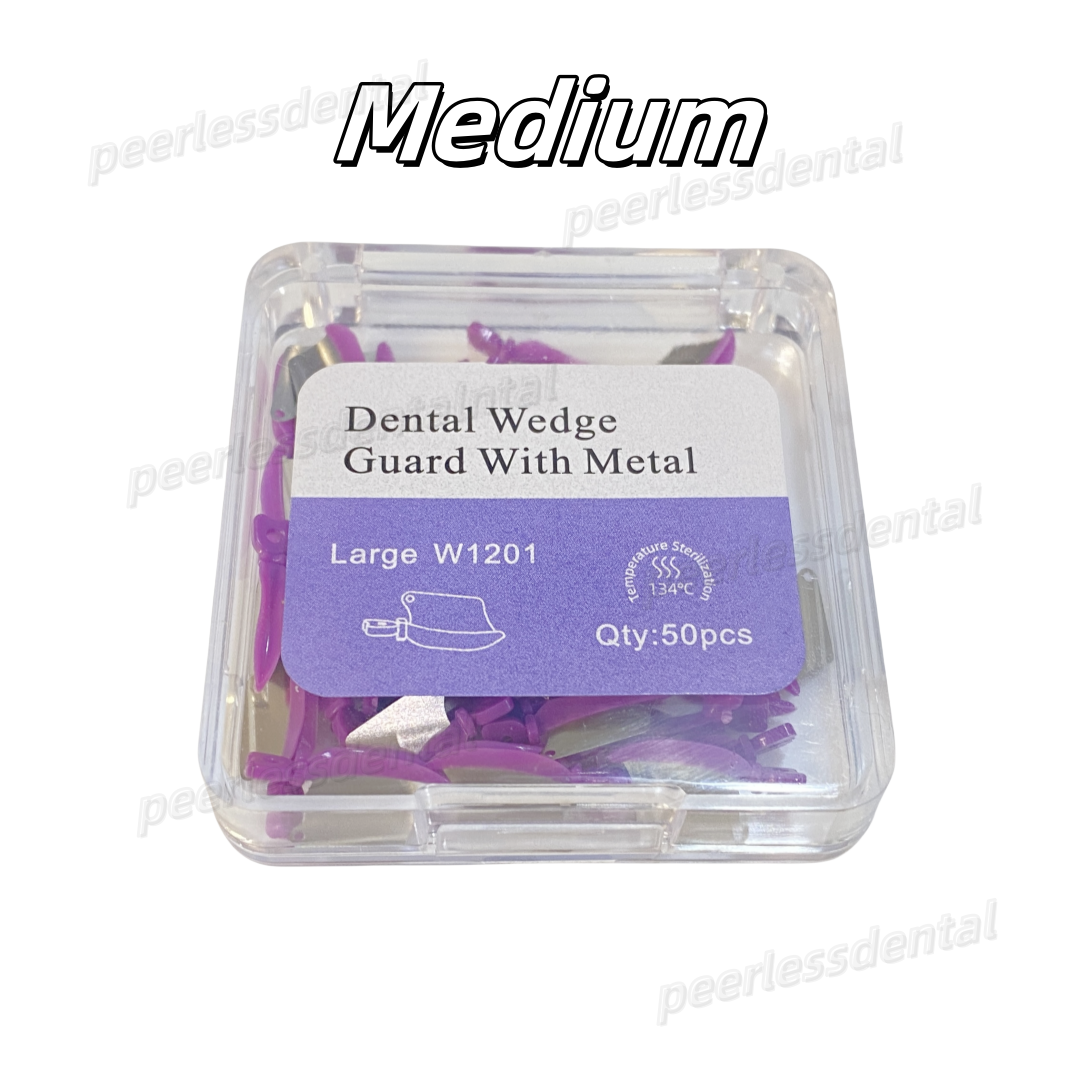 50Pcs Dental Matrix Fender Wedges Prep Interproximal Diastema Wedge Guard L/M/S