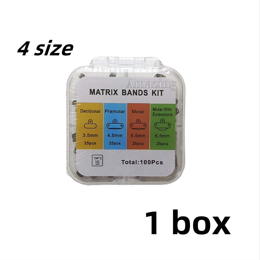 Dental Matrix Kit 3.5 4.5 5.5 6.5 Matrices 100Pcs/Box