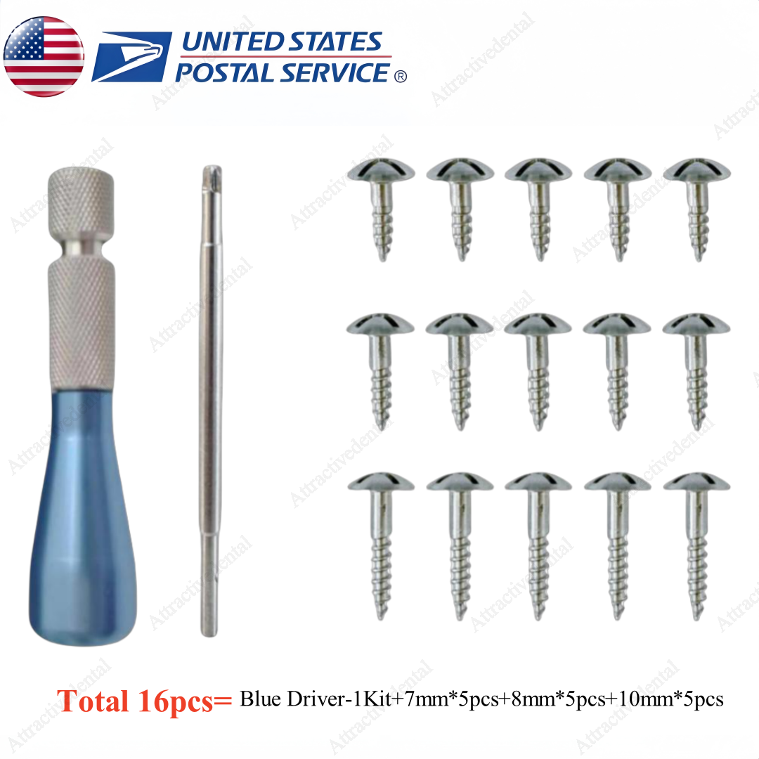 USA Dental GBR Bone Tent Screw Driver Fixation Guide Regeneration Membrane Kit