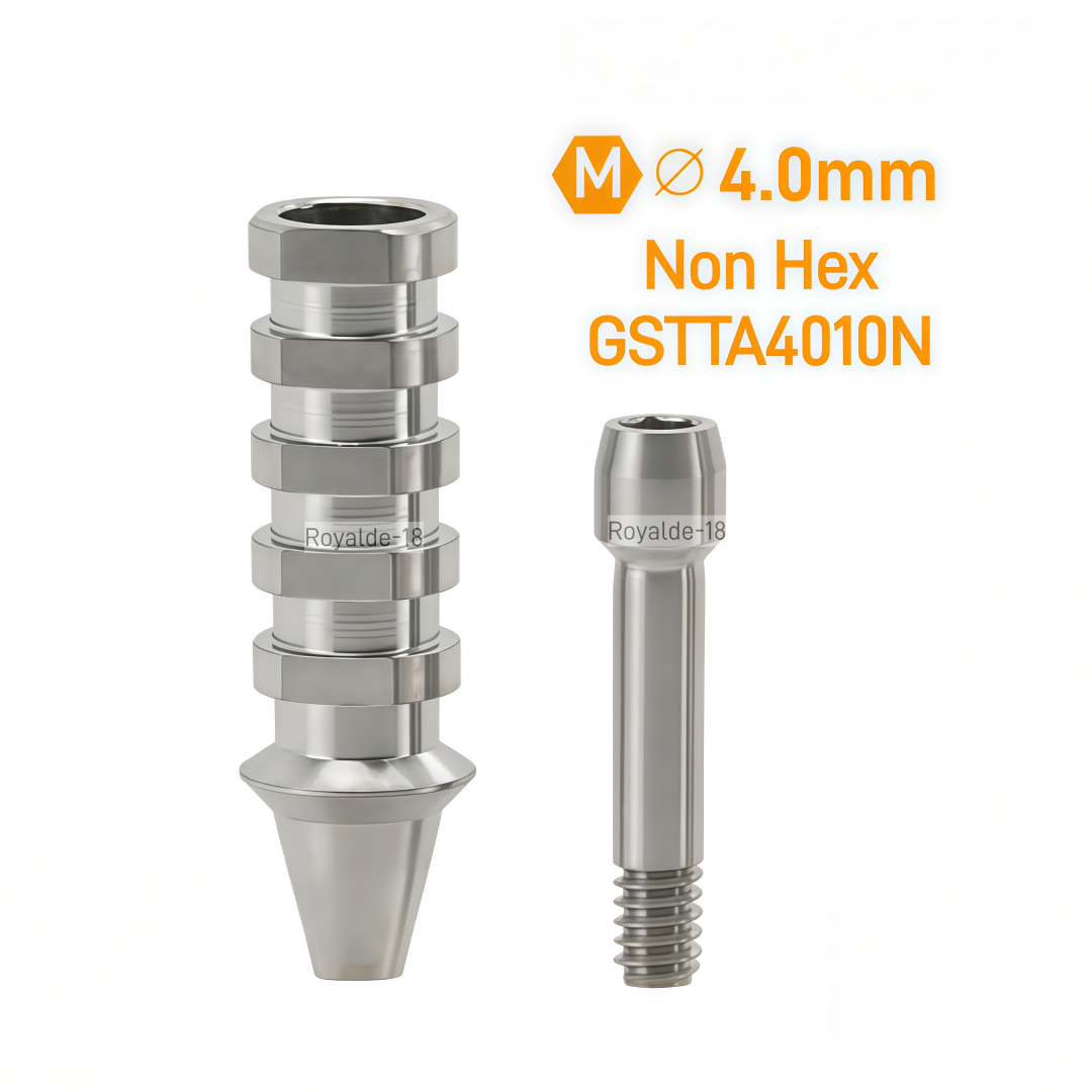 Dental Non-Hex Temporary Abutment Cylinder Mini Regular Ti Screw Fits OSS GH1.0