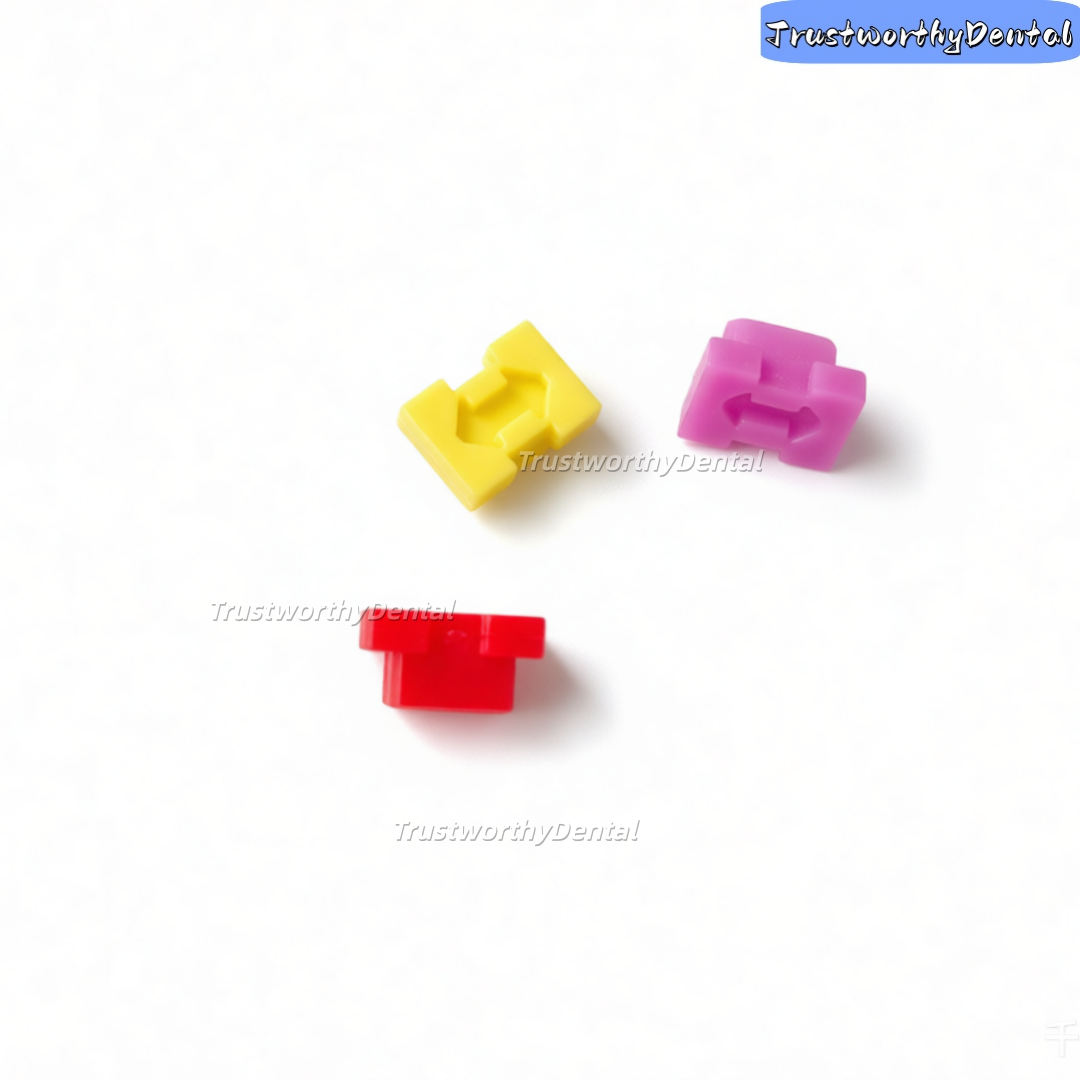 Dental Plastic Caps NC RC RN Impression Transfer Closed Tray Yellow Purple Red