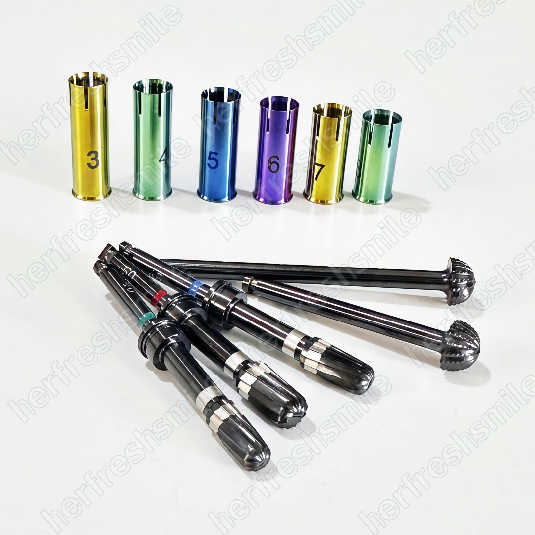 Dental DLC Lift Drills Reamer Stoppers Implant Crestal Drill Bit Sleeves