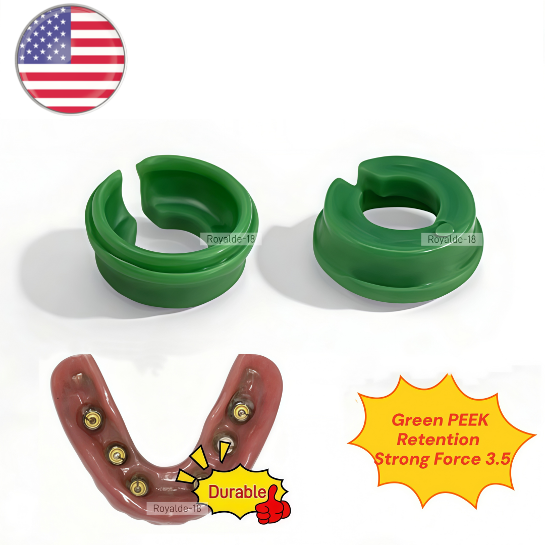 PEEK Cap Retention Insert Caps Novaloc Type Abutment ITI Titanium Housing RC/NC
