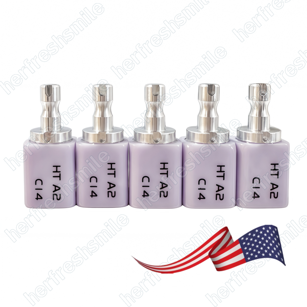 5Pcs Dental CAD CAM C14 Block HT/LT Blocks Glass Ceramic Lithium Disilicate USA