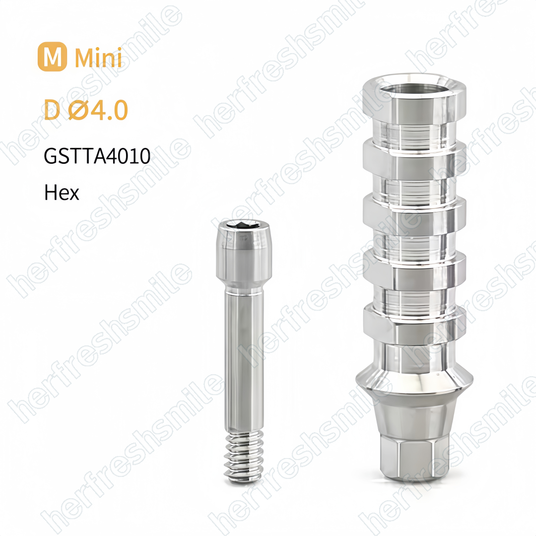 Dental Temporary Abutment Titanium Screws Oss Ti Screw Cylinder Sleeve 4.0/4.5
