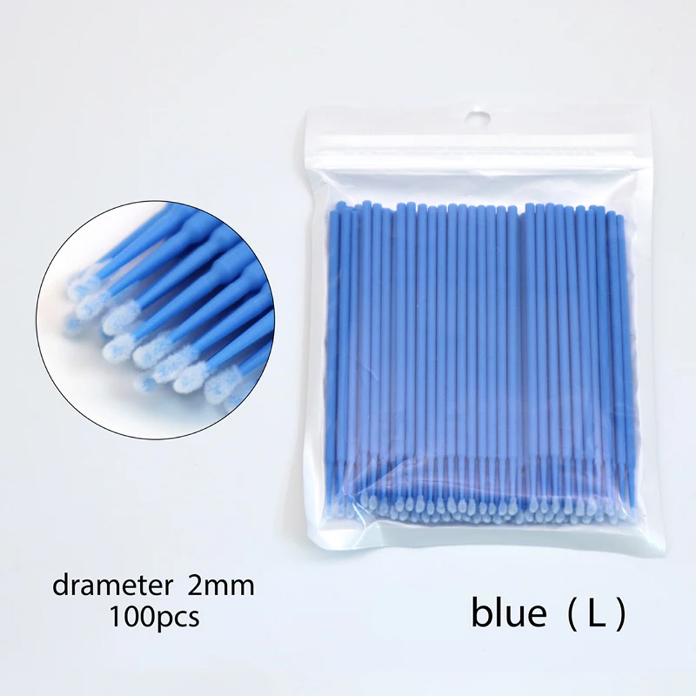 100 Stück Mikrobürsten Tupfer für Wimpernverlängerungen und Zahnreinigungswerkzeug - Bild 6 von 9