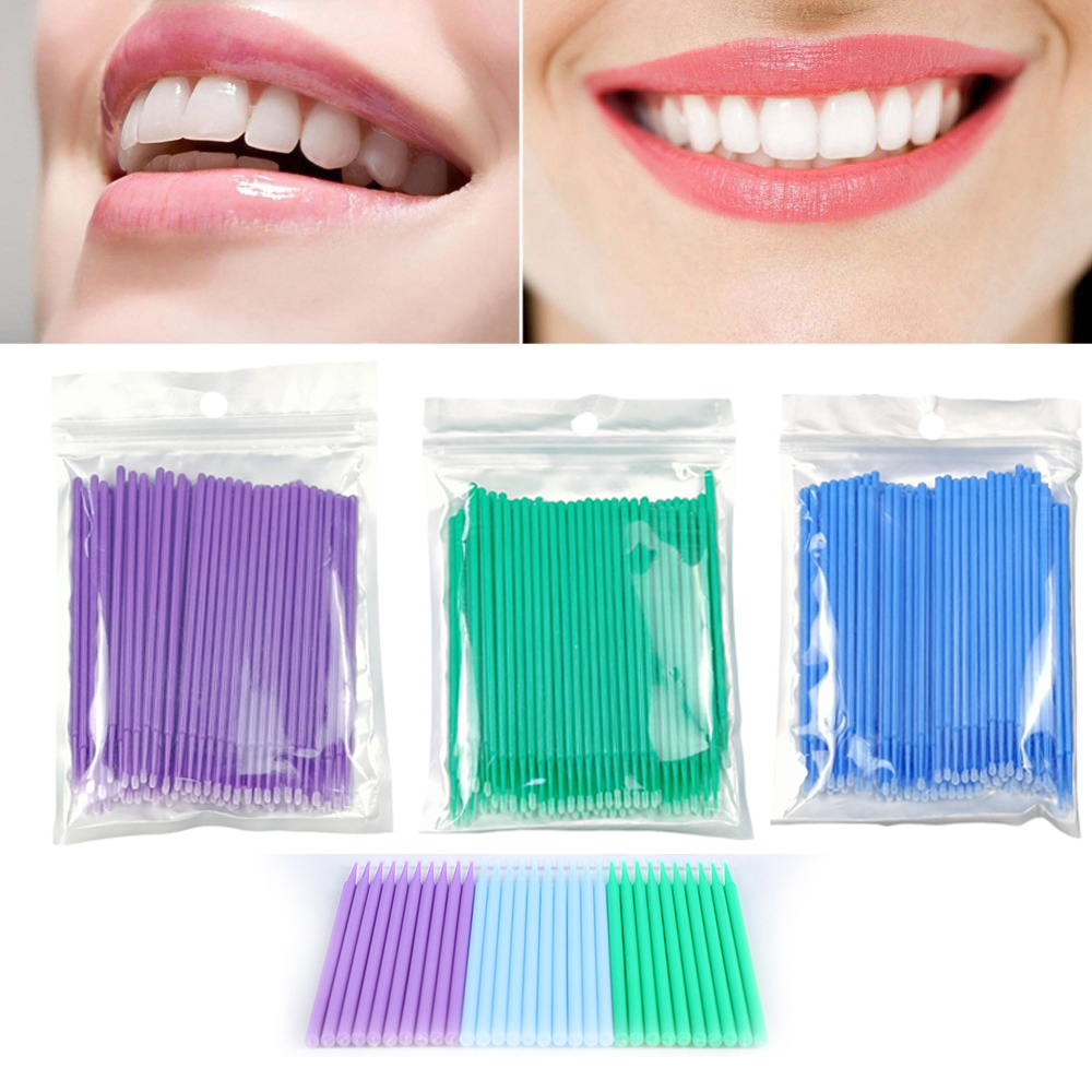 100 Stück Mikrobürsten Tupfer für Wimpernverlängerungen und Zahnreinigungswerkzeug - Bild 9 von 9