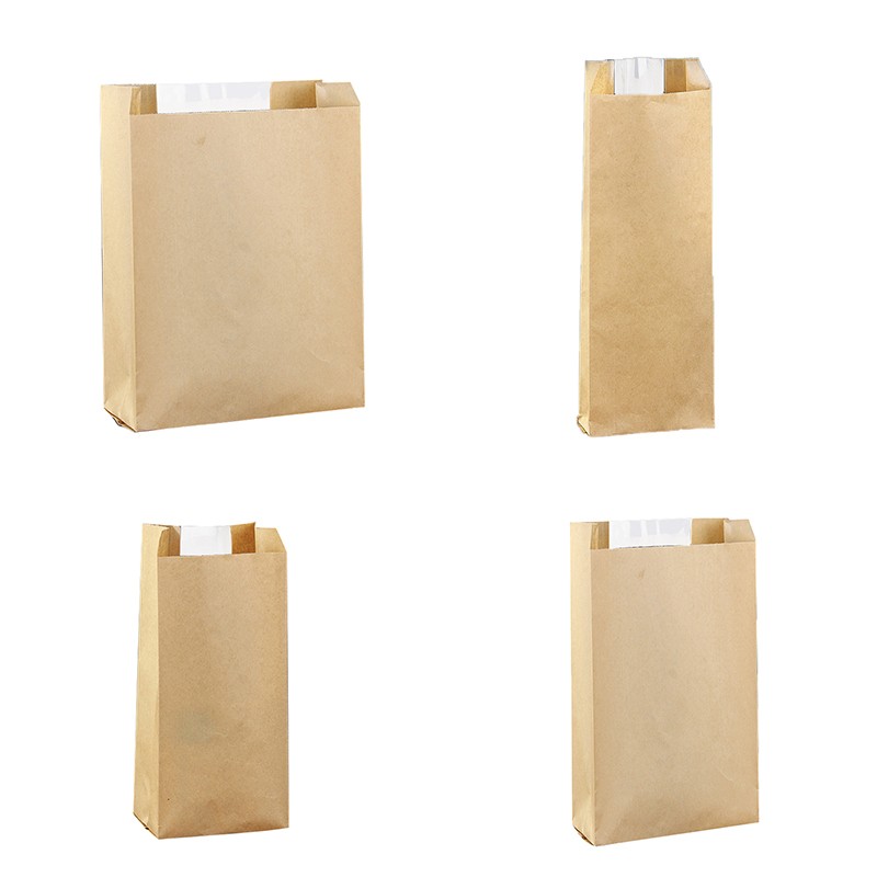 200X Takeaway Storage Baking Bread Bag Toast Food Packaging Bag Kraft Paper Bag - Picture 22 of 22