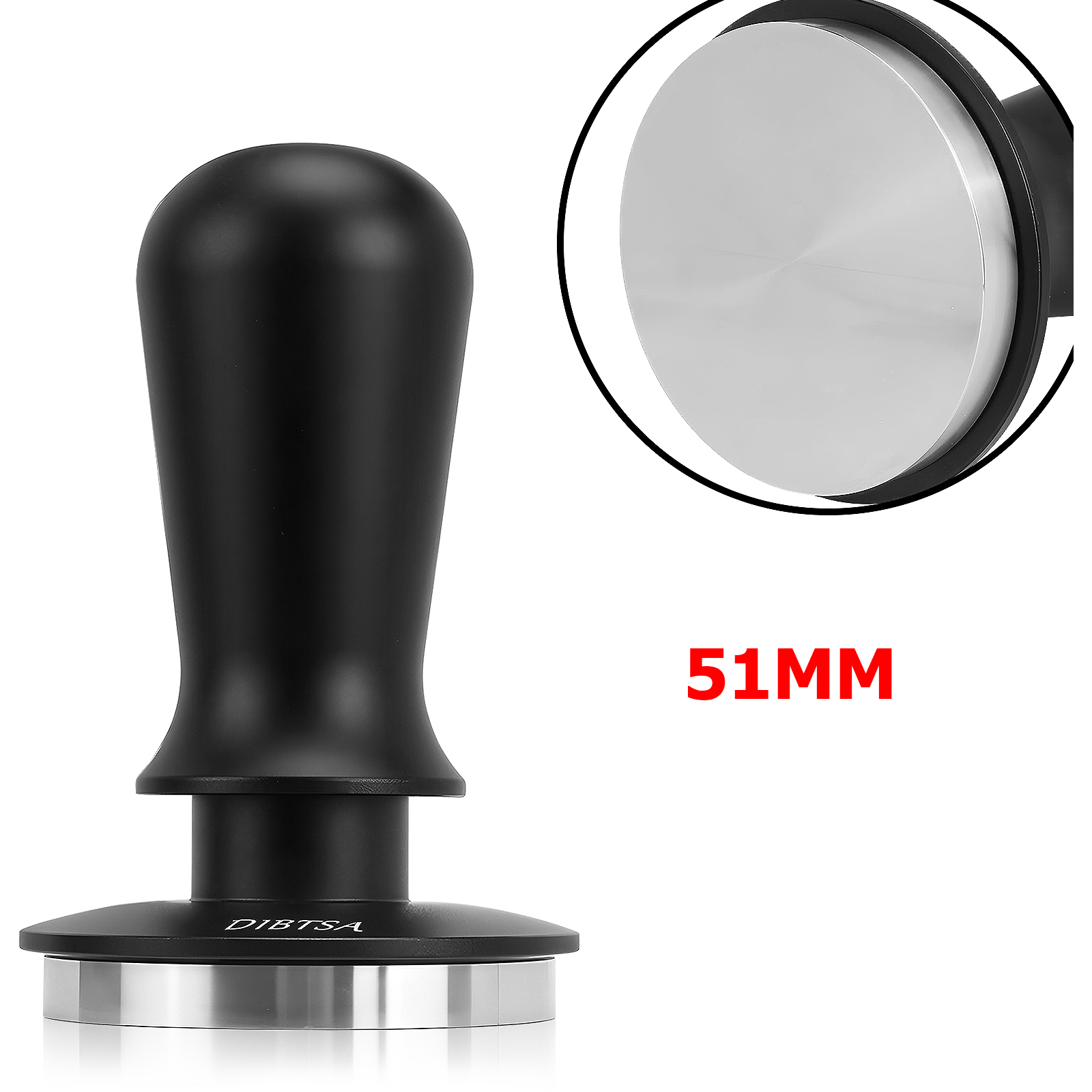 Coffee Tamper Spring Loaded Flat Base Espresso Powder Press Calibrated Tool - Picture 13 of 15