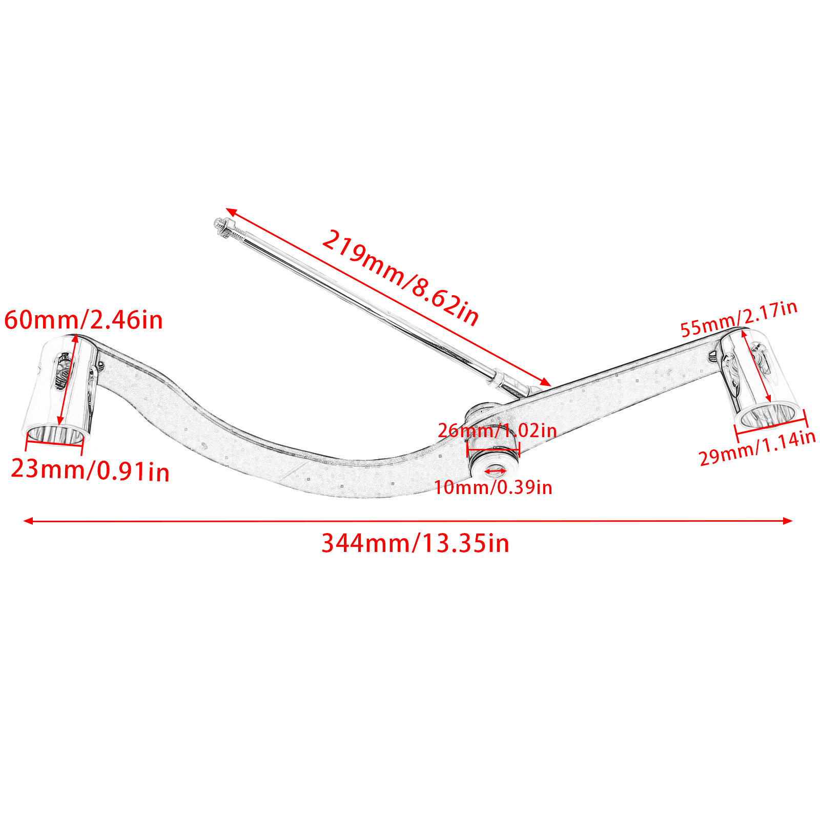 1x Gear Shifter Heel-Toe Shift Lever+Rod For Kawasaki Vulcan S ABS/SE/Cafe 2015- - Bild 22 von 22