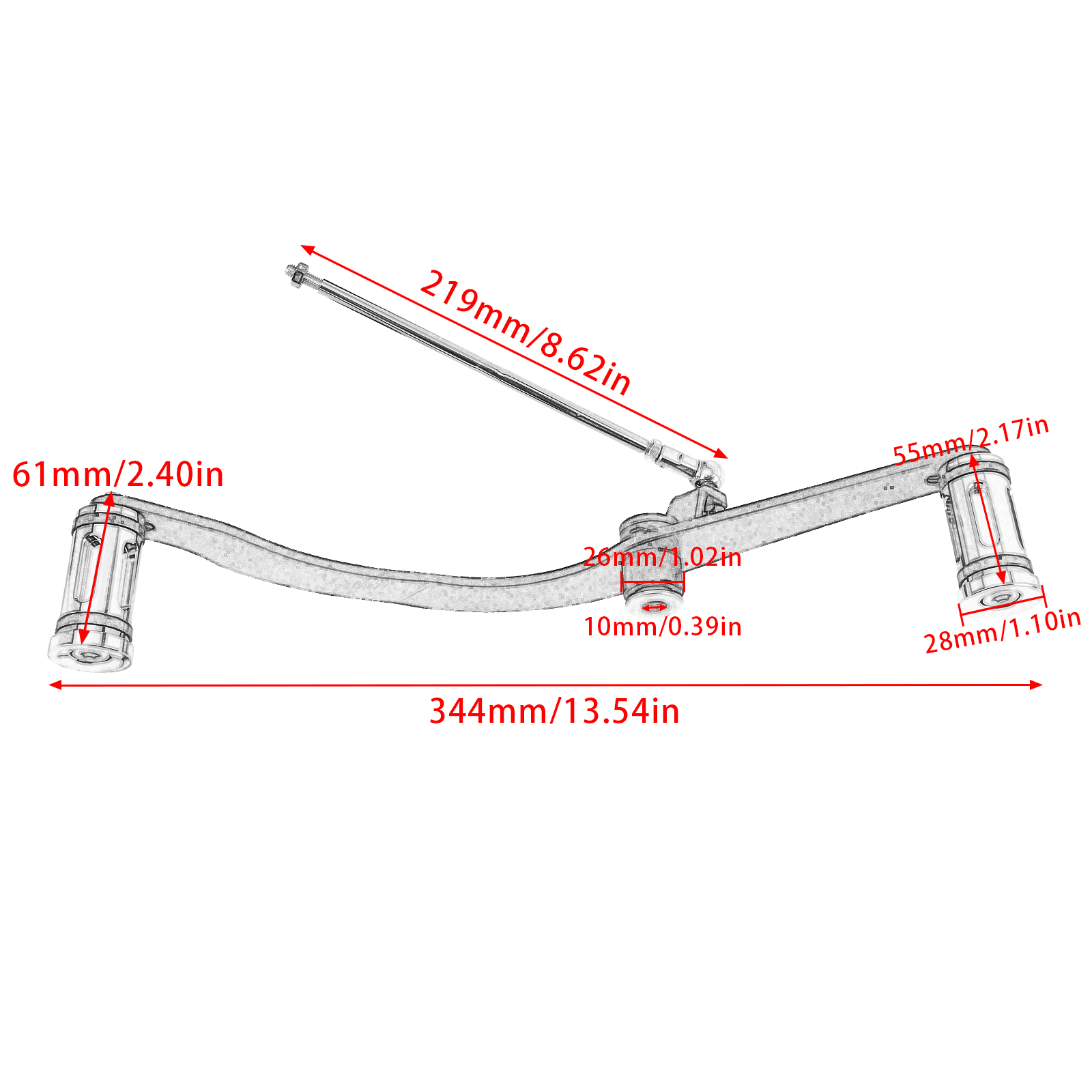 1x Gear Shifter Heel-Toe Shift Lever+Rod For Kawasaki Vulcan S ABS/SE/Cafe 2015- - Bild 16 von 22