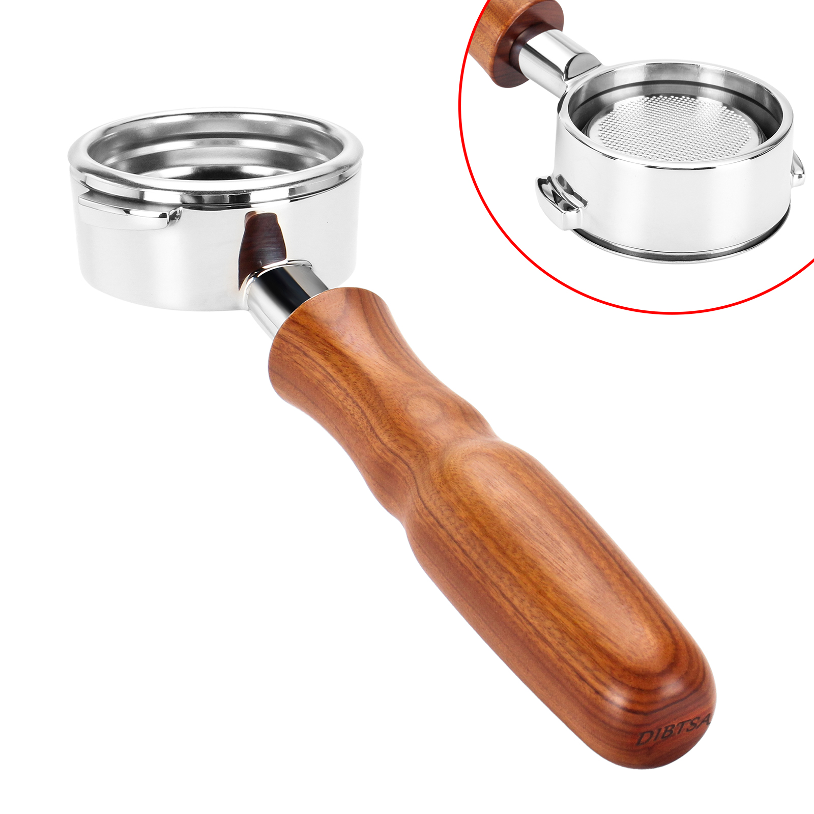 Portafiltro Caffè 58mm per Nuova Simonelli Filtro Staccabile Manico Legno 2 Orecchie - Foto 19 di 27