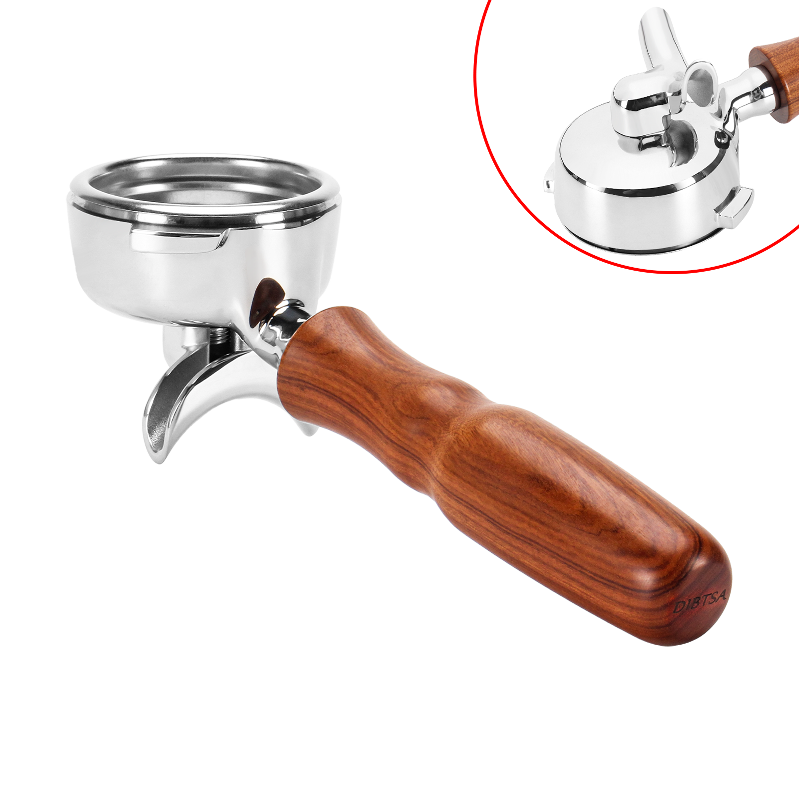 Portafiltro Caffè 58mm per Nuova Simonelli Filtro Staccabile Manico Legno 2 Orecchie - Foto 25 di 27