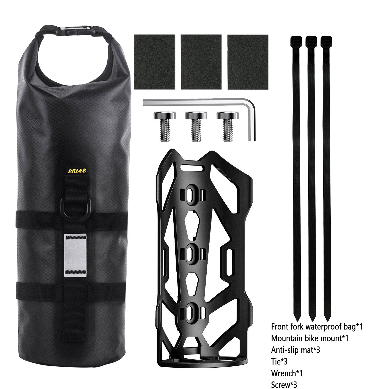 ENLEE Bike Fork Waterproof Bag 5L Capacity MTB Frame Foldable Luggage Panniers - Picture 15 of 16
