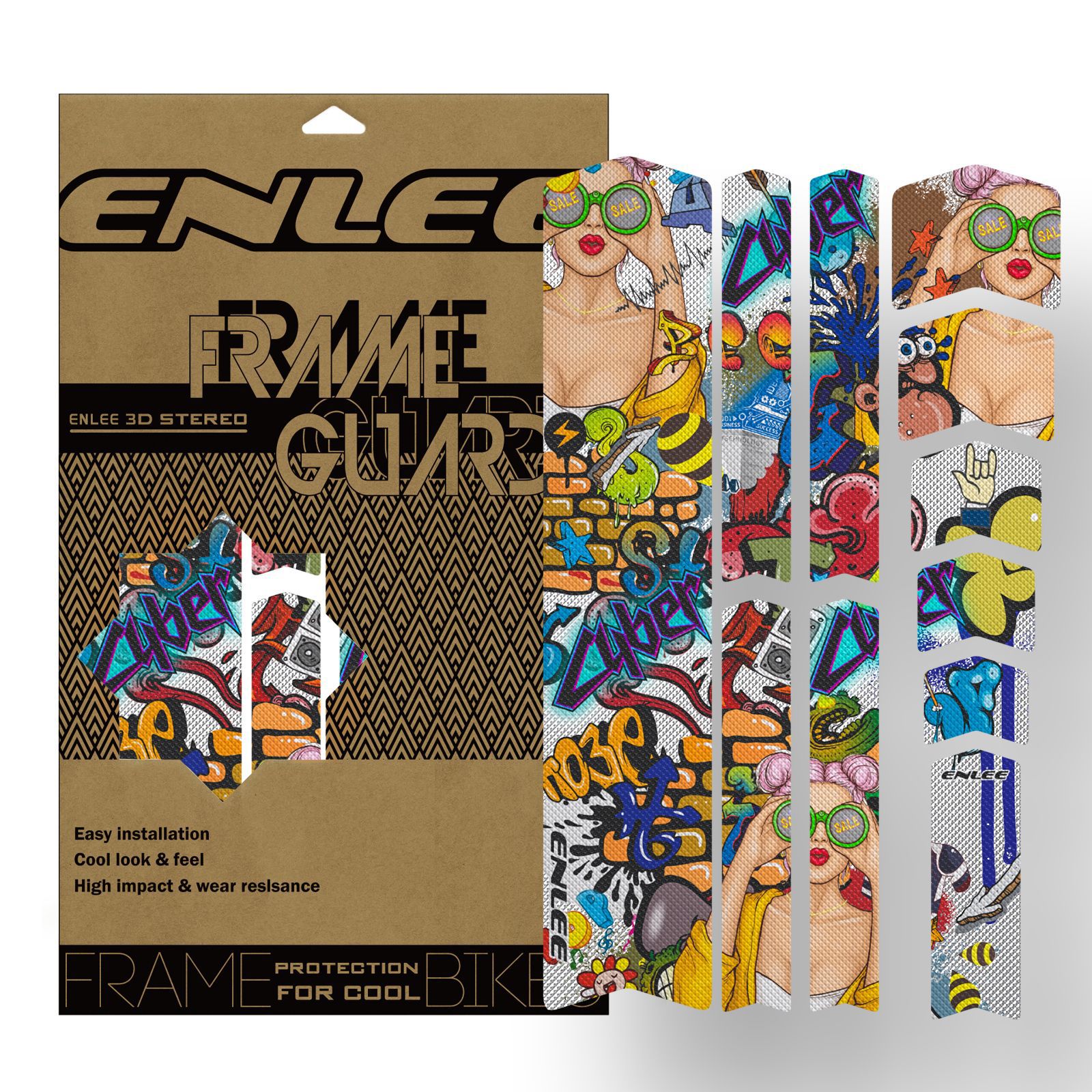 3d Frame Fork Decals Stickers Mountain Bike Guard Protective Film