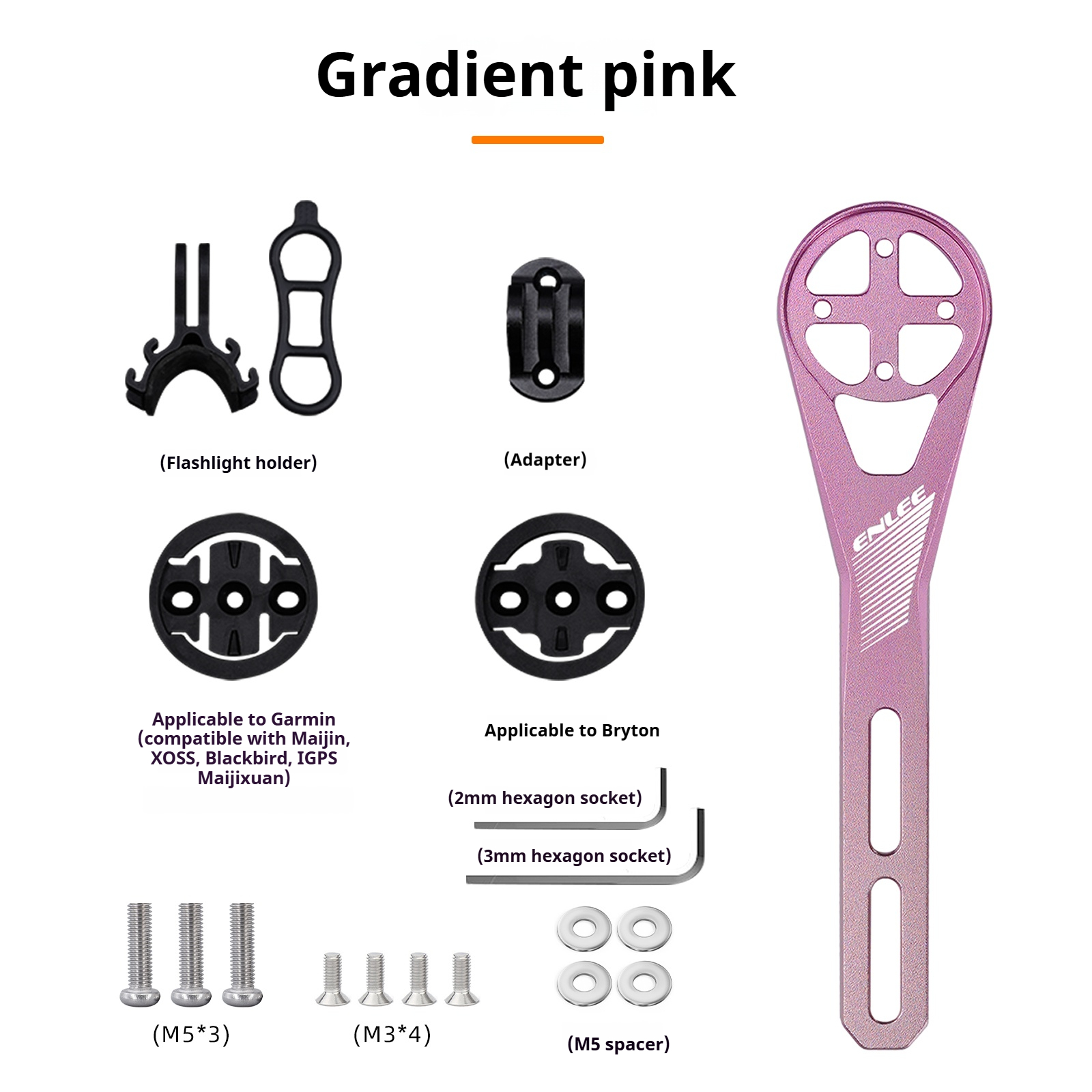 Integrierter Lenkerhalter für Frontmontage, kompatibel mit Garmin XOSS-Computer - Bild 12 von 14