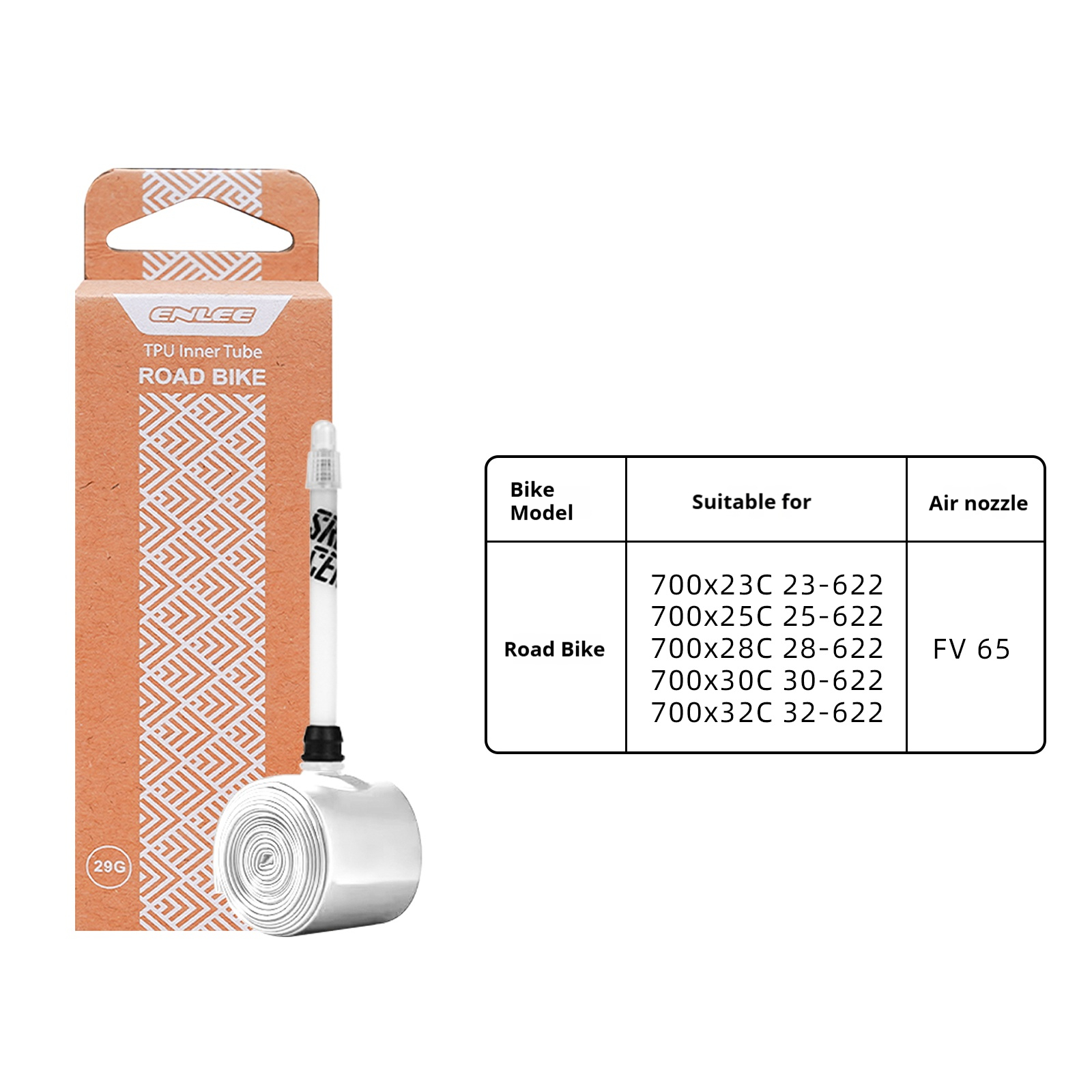 ENLEE Ultralight TPU MTB Bike Inner Tube 26-29inches Presta 