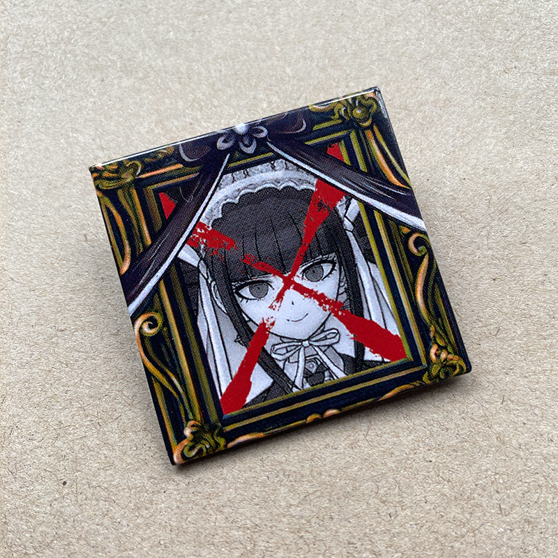 Danganronpa Mikan Tsumiki Enoshima Junko Death Acrylic Badges Model 4X4Cm - Picture 8 of 13