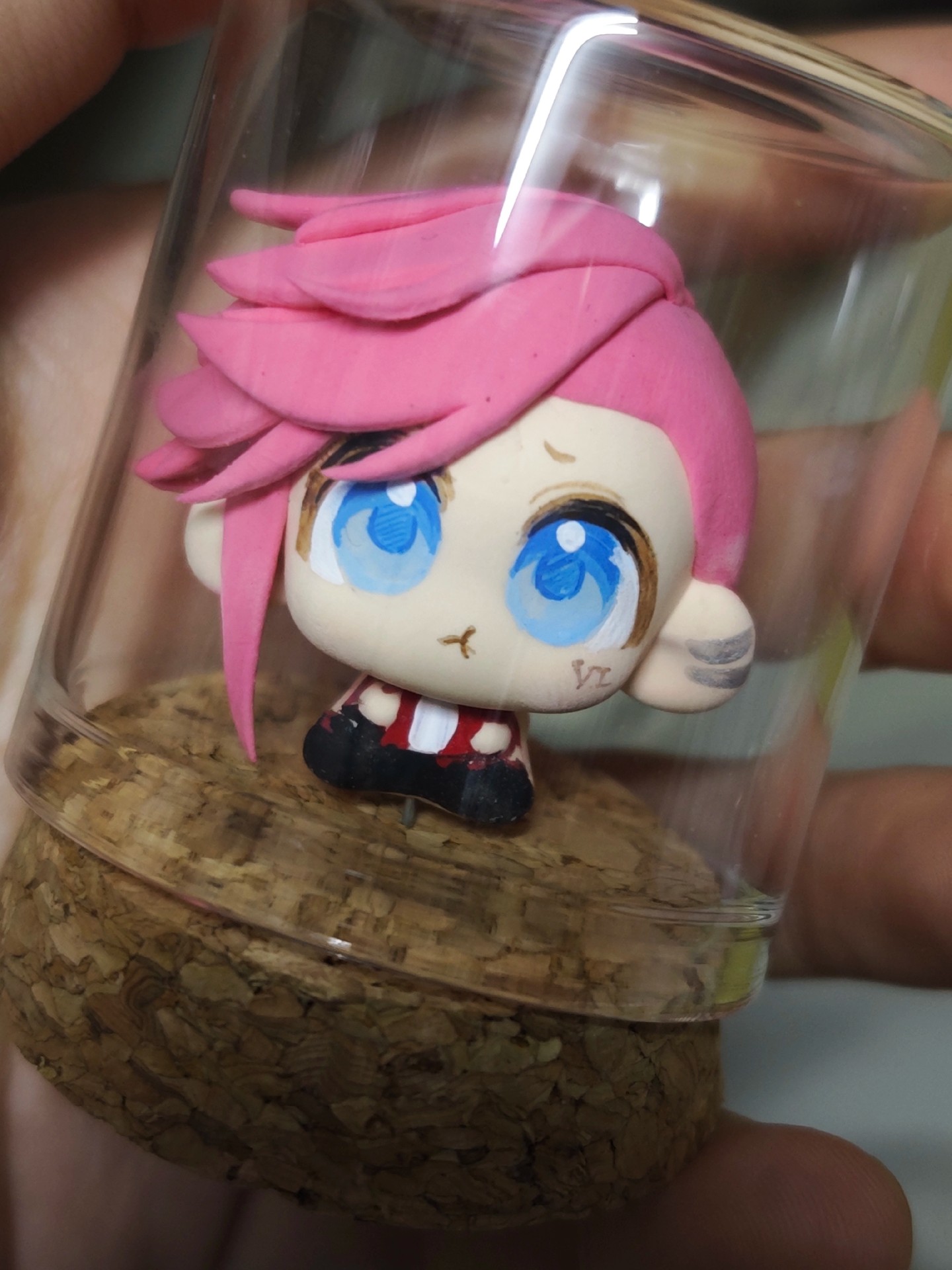 Arcane: League of Legends Jinx Vi Ultralight Clay Figure Model Handmade Statues - Picture 5 of 5