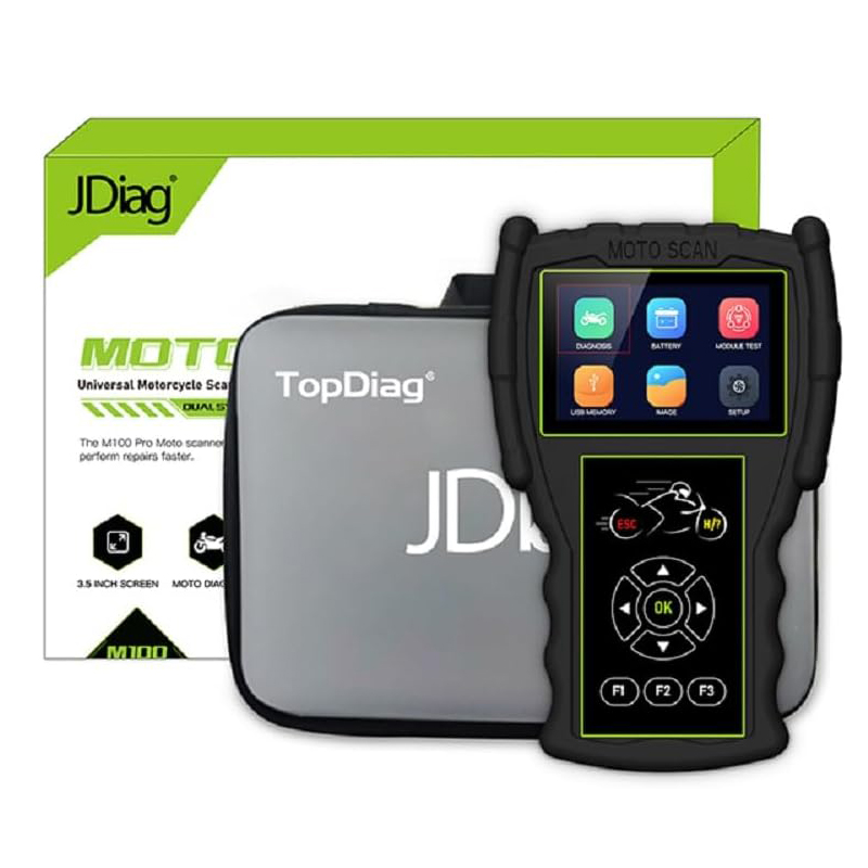 JDiag M100 Pro Motorcycle Scanner Car Code Reader Battery Tester Diagnostic Tool