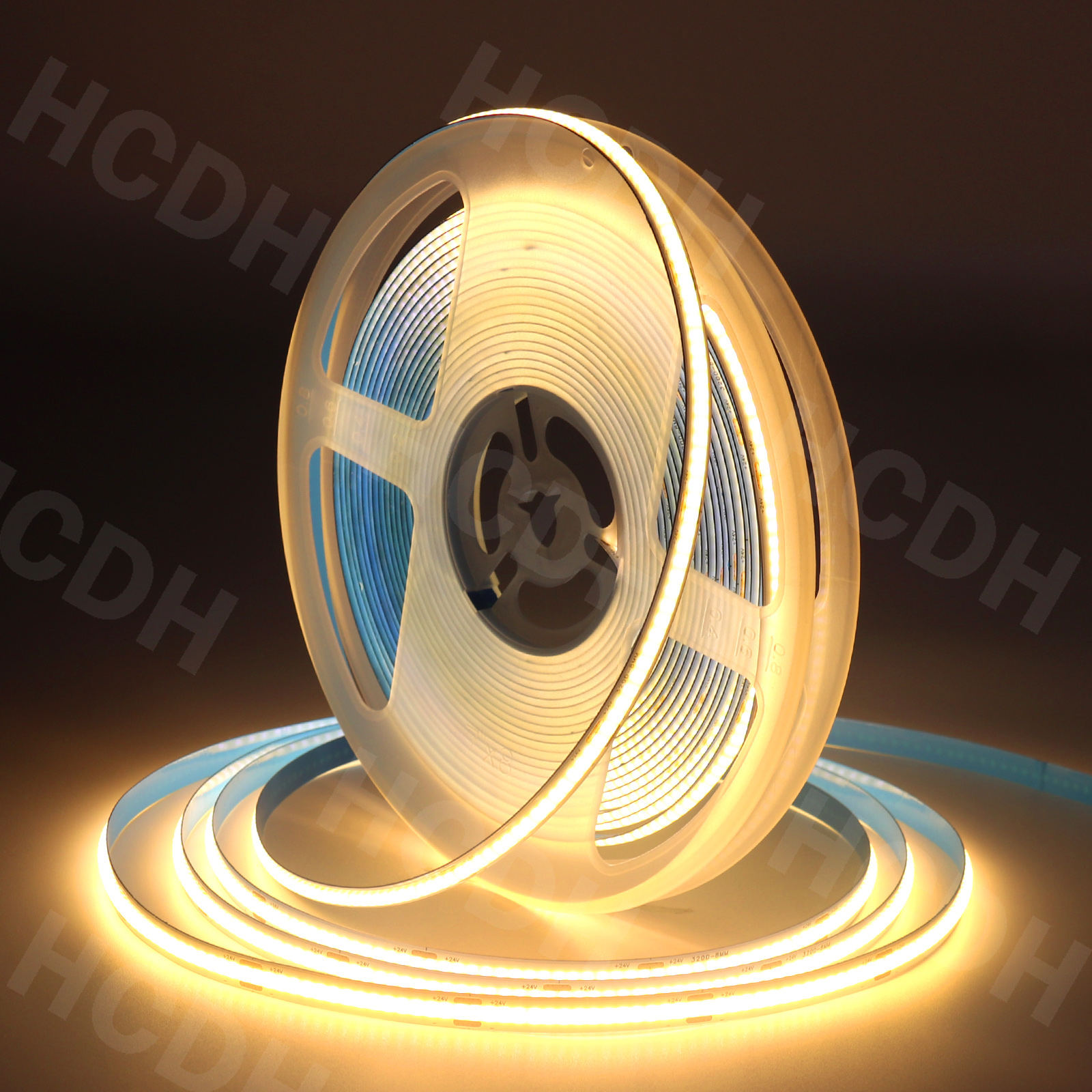 5meter COB LED Strip 5V 12V 24V Flexible Cuttable Tape Light Warm White 3000K - Picture 17 of 19