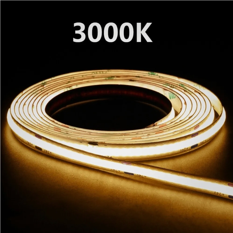 Bright 12V 5M 10M 480leds/m COB LED Flexible Strip light DC 12V 24V Home TV Deco - Picture 11 of 13