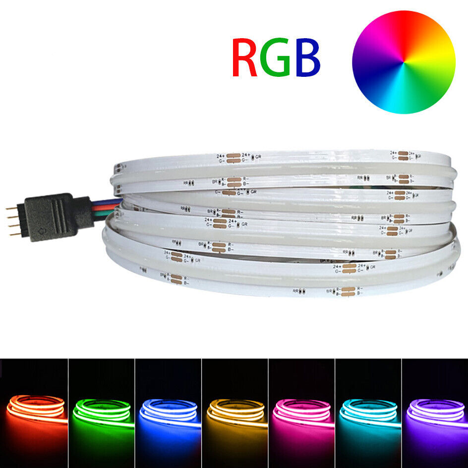 COB LED Strip Rope Light 840LEDs/M RGB MultiColor Changing Tape Lights Flexible - Picture 9 of 11