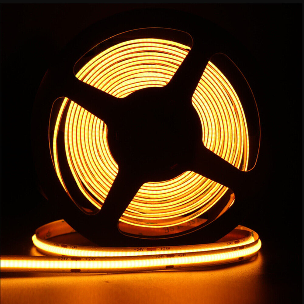 1M 5M 10M COB LED Strip 12V 24V High Density Flexible FOB Led Tape Rope Lights - Picture 27 of 28