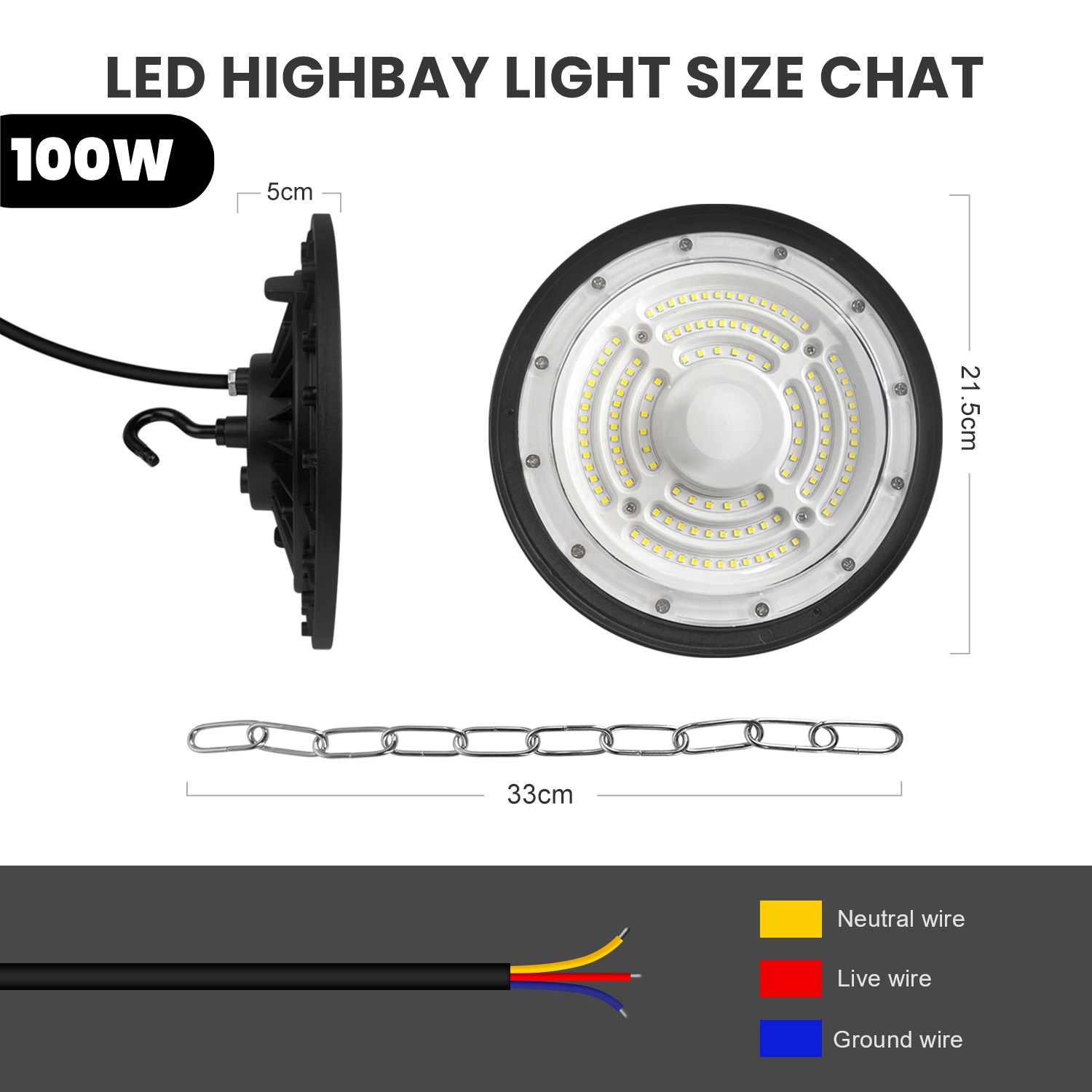 4x 10x LED High Bay Light 100W/200W/300W UFO Warehouse Garage Industrial Lamp - Picture 24 of 35