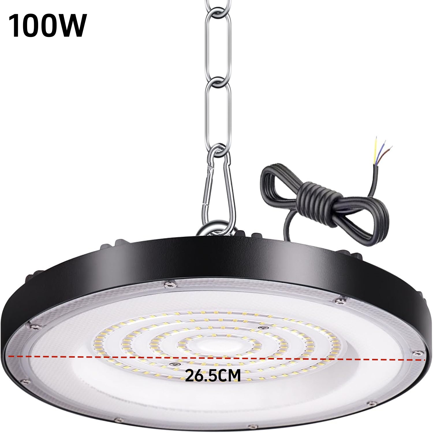 4x 10x LED High Bay Light 100W/200W/300W UFO Warehouse Garage Industrial Lamp - Picture 30 of 35