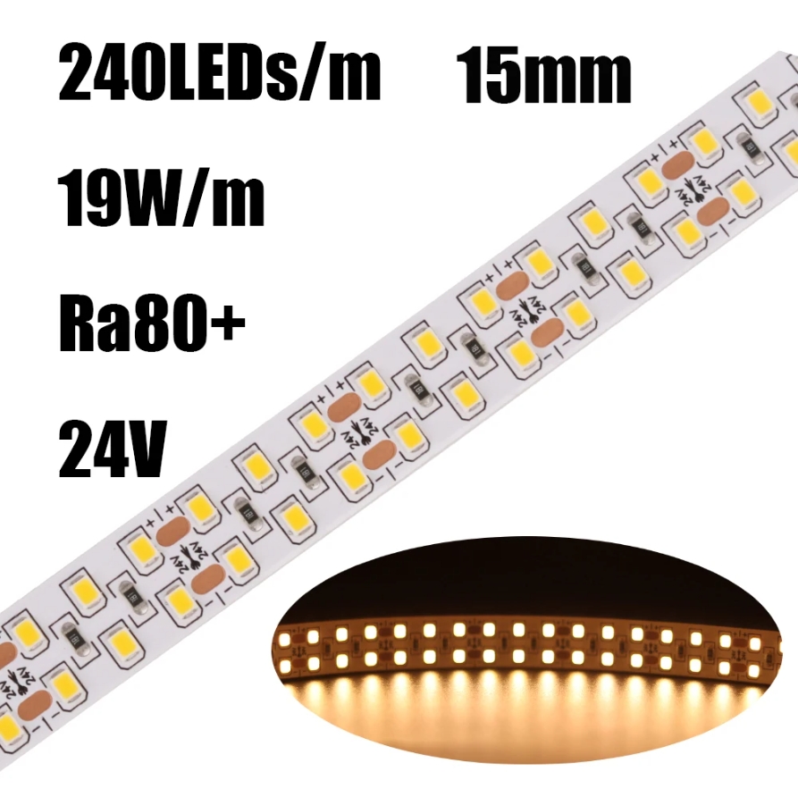 12V 24V LED Strip Lights 2835 SMD Warm/Cool White 120led/m Flexible Tape 5m-20m - Picture 12 of 17