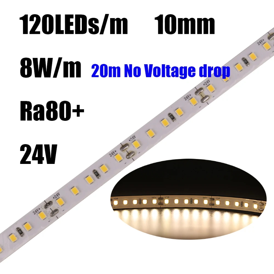 12V 24V LED Strip Lights 2835 SMD Warm/Cool White 120led/m Flexible Tape 5m-20m - Picture 15 of 17