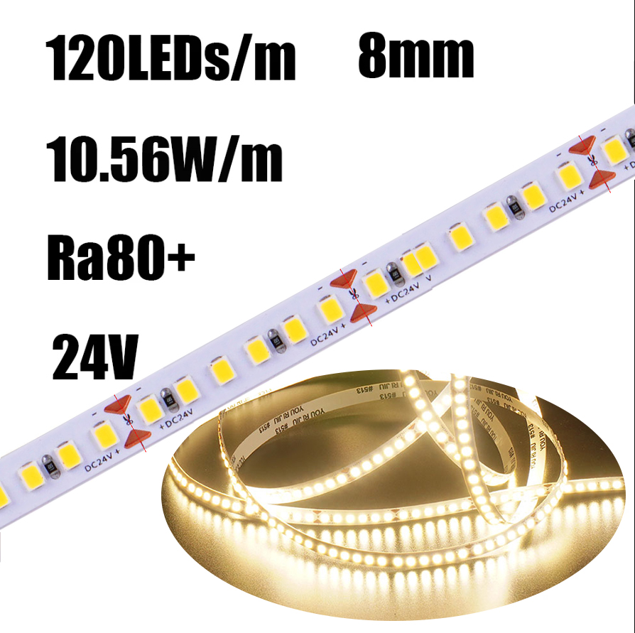 12V 24V LED Strip Lights 2835 SMD Warm/Cool White 120led/m Flexible Tape 5m-20m - Picture 14 of 17
