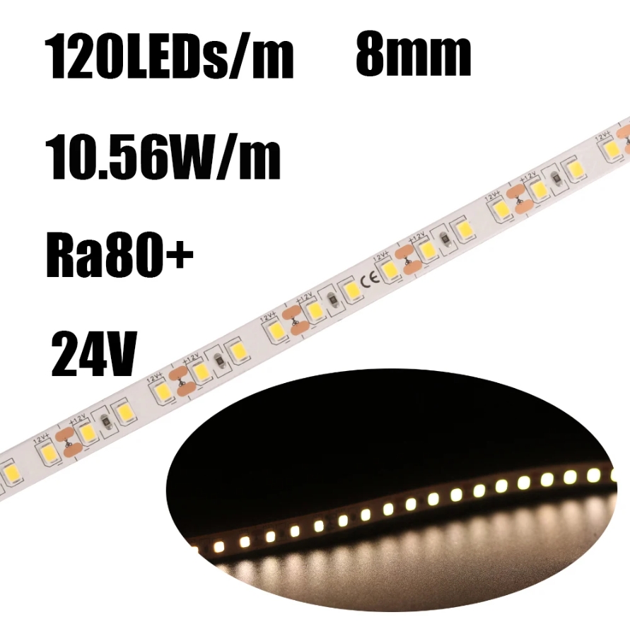 12V 24V LED Strip Lights 2835 SMD Warm/Cool White 120led/m Flexible Tape 5m-20m - Picture 14 of 17