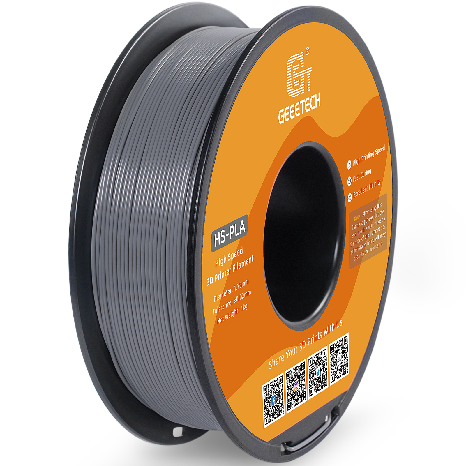 1KG/Rol 1.75MM High Speed PLA Geeetech HS-PLA Filament for 3D Printer Faster PLA