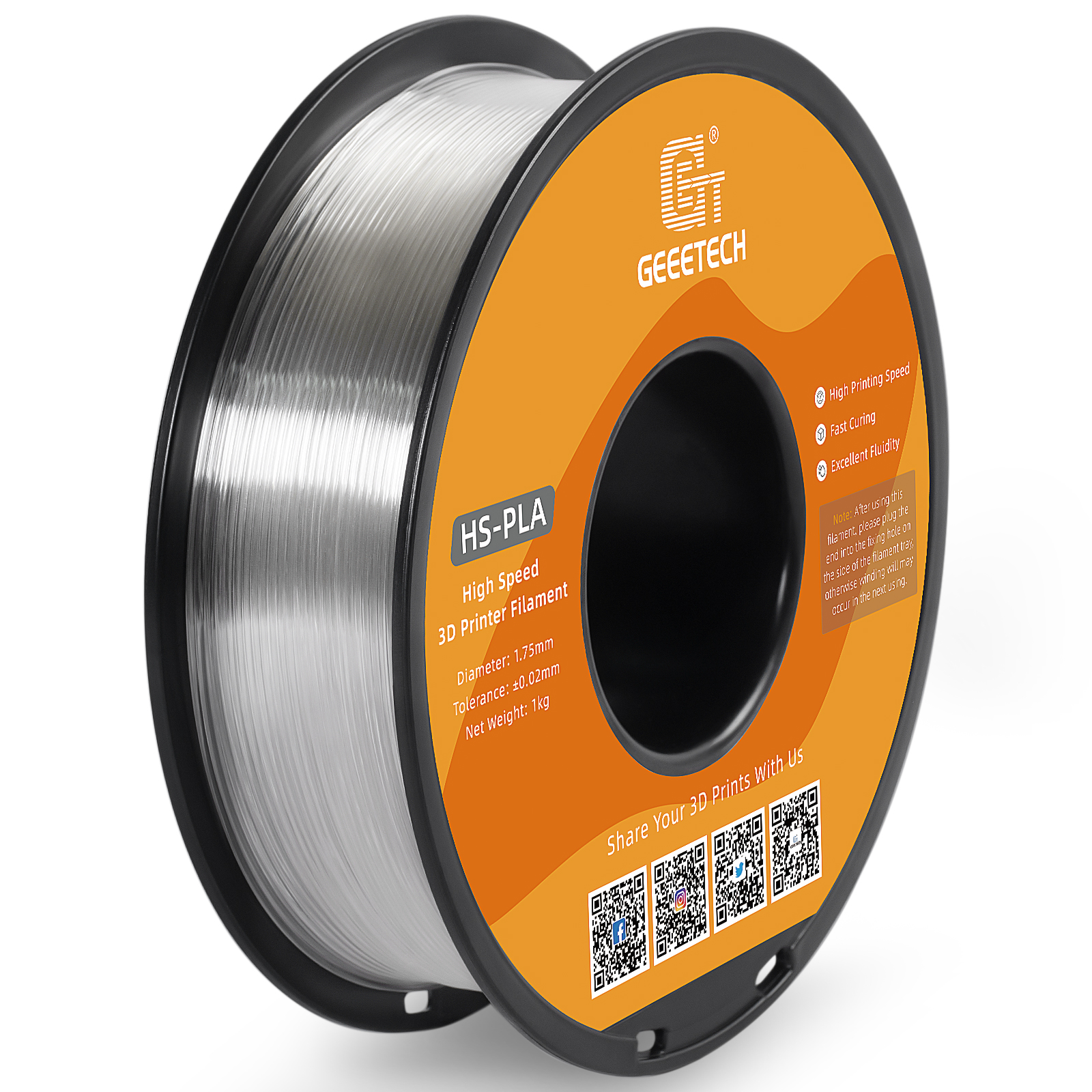 1KG/Rol 1.75MM High Speed PLA Geeetech HS-PLA Filament for 3D Printer Faster PLA