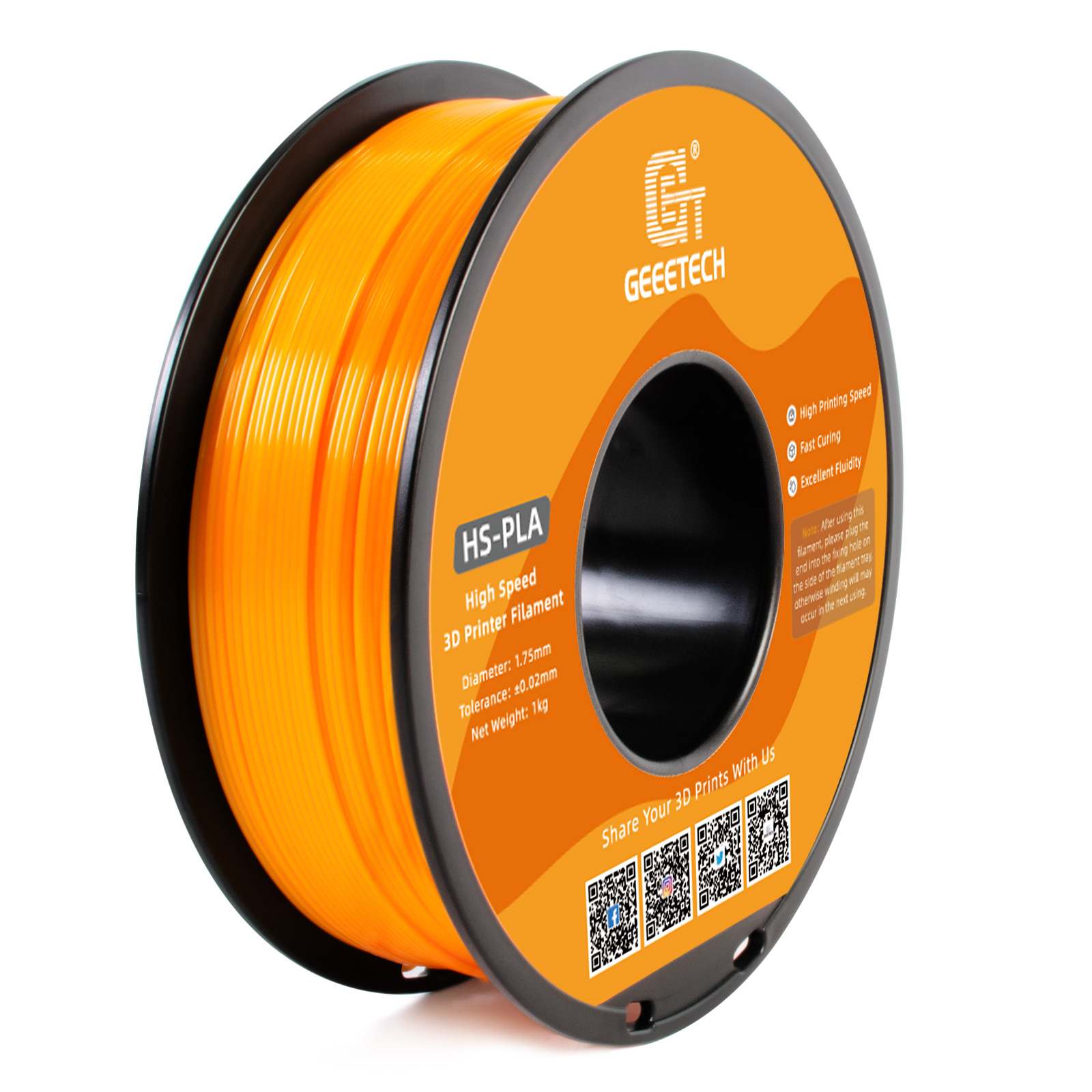 1KG/Rol 1.75MM High Speed PLA Geeetech HS-PLA Filament for 3D Printer Faster PLA