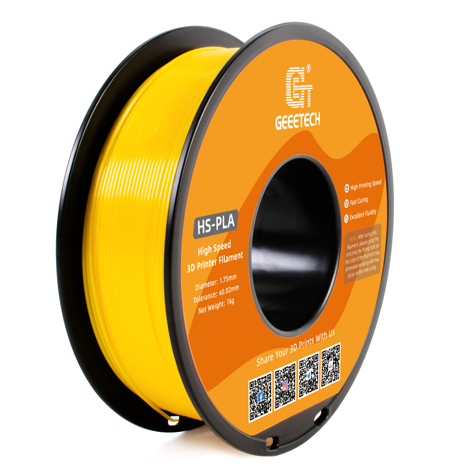 1KG/Rol 1.75MM High Speed PLA Geeetech HS-PLA Filament for 3D Printer Faster PLA