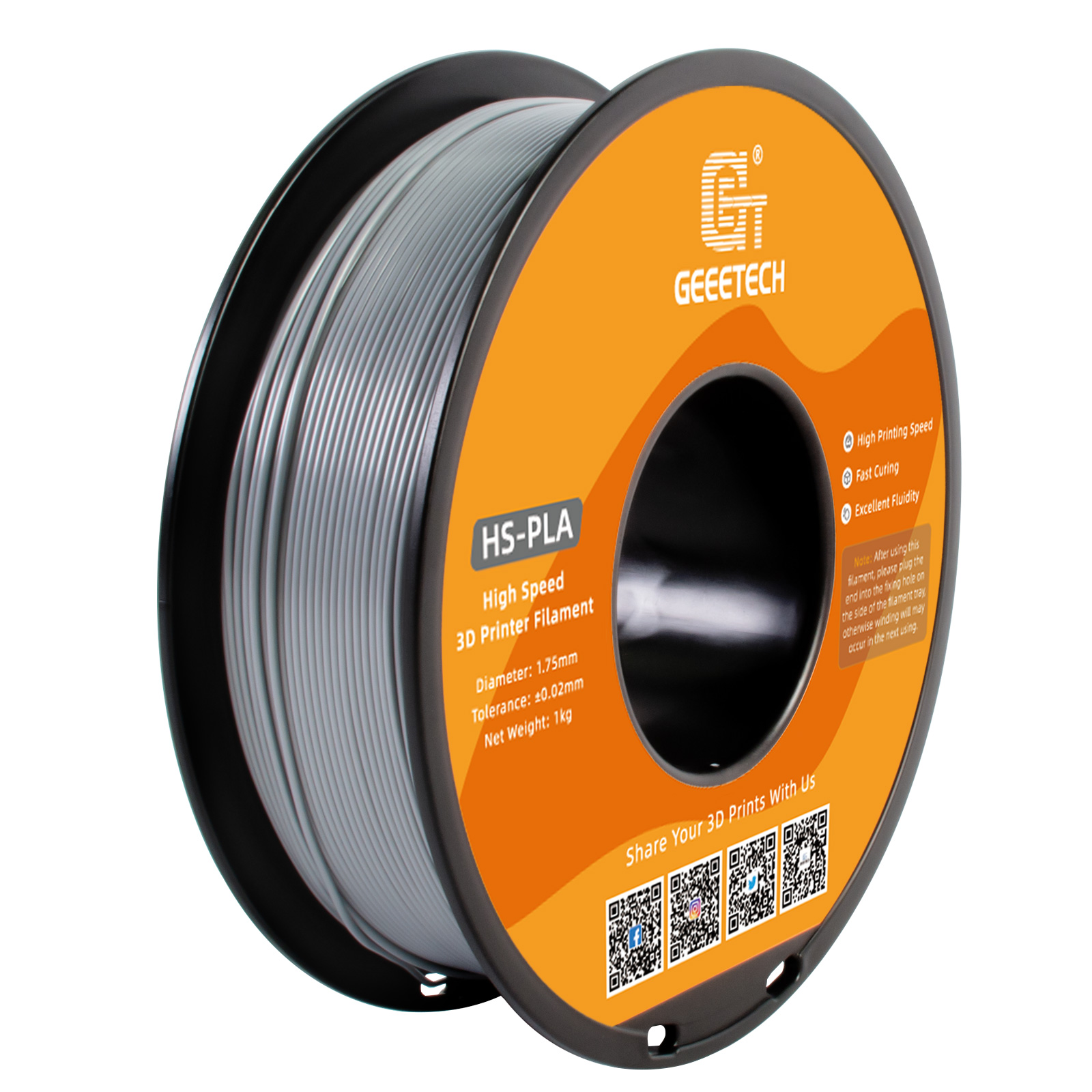 1KG/Rol 1.75MM High Speed PLA Geeetech HS-PLA Filament for 3D Printer Faster PLA