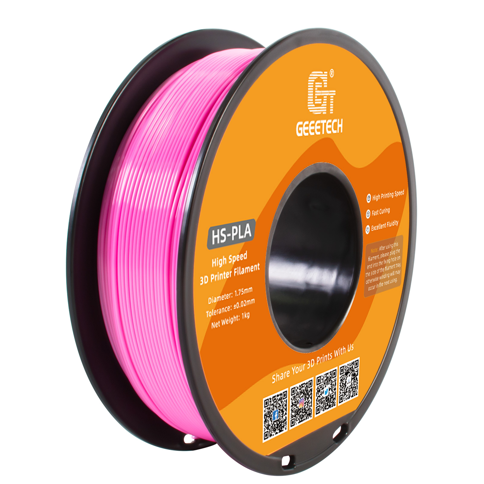 1KG/Rol 1.75MM High Speed PLA Geeetech HS-PLA Filament for 3D Printer Faster PLA