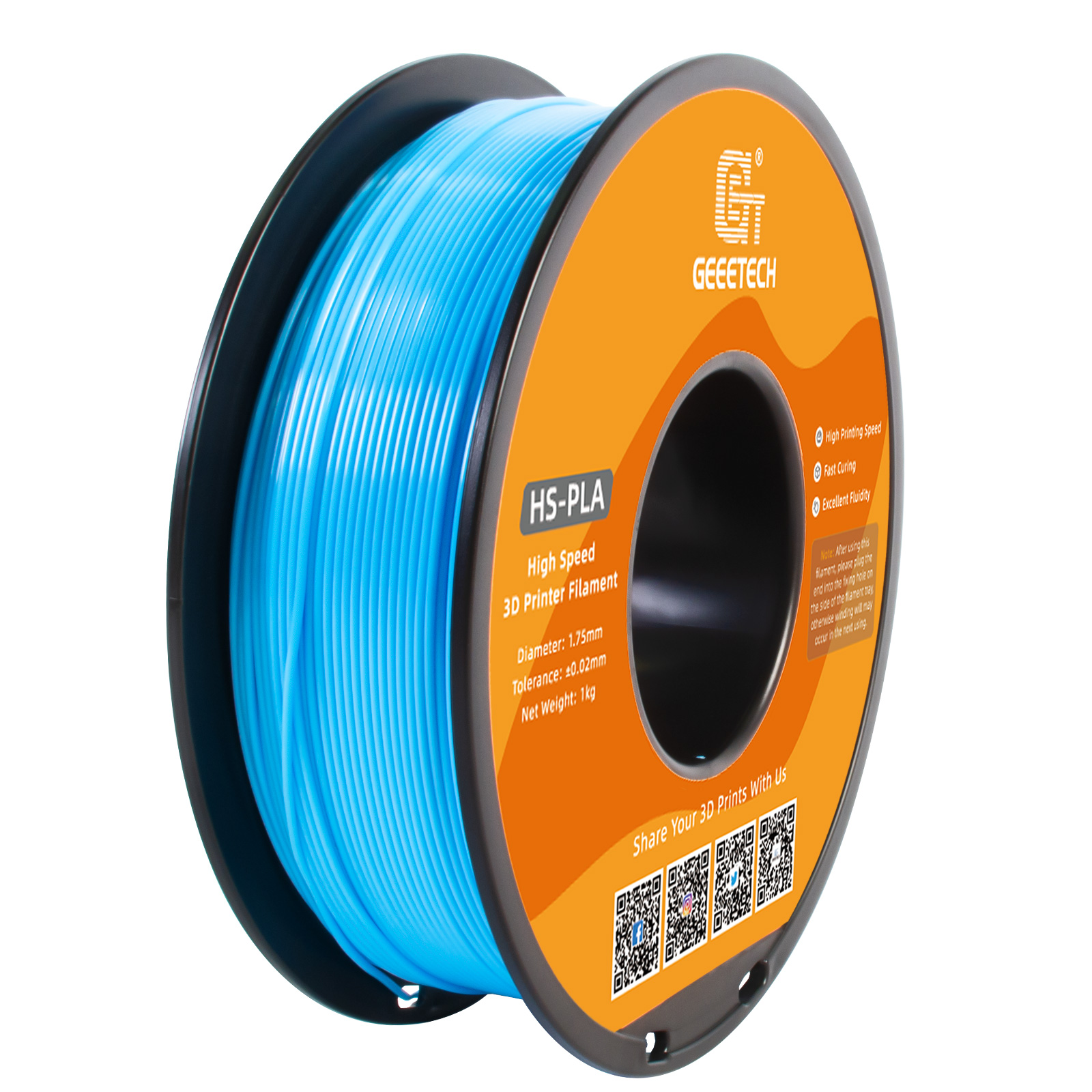 1KG/Rol 1.75MM High Speed PLA Geeetech HS-PLA Filament for 3D Printer Faster PLA