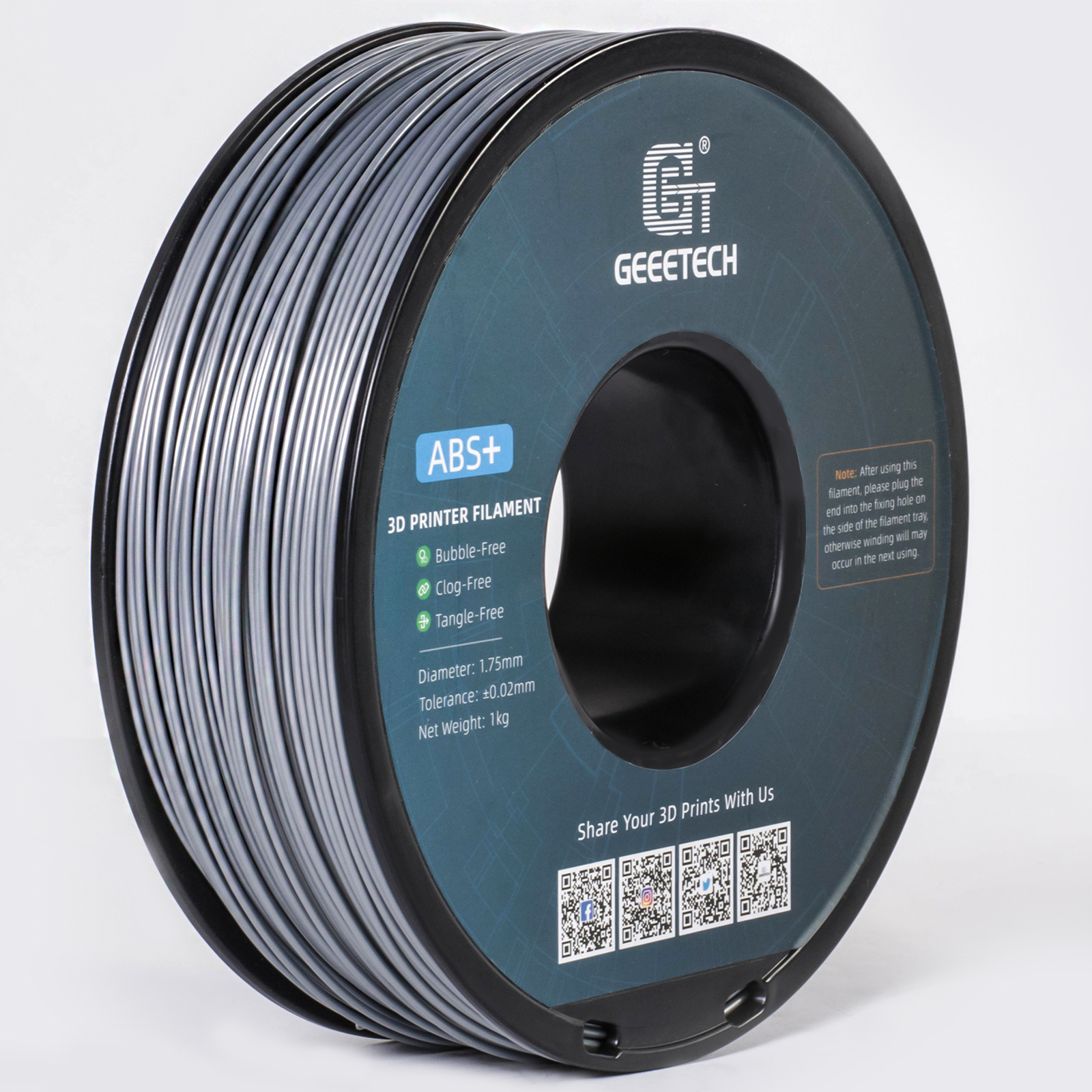 Geeetech 3D Printer ABS+ Filament 1.75mm 1KG/roll Strong Durable Consumables