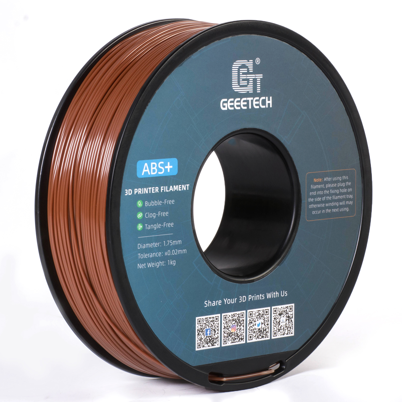 Geeetech 3D Printer ABS+ Filament 1.75mm 1KG/roll Strong Durable Consumables