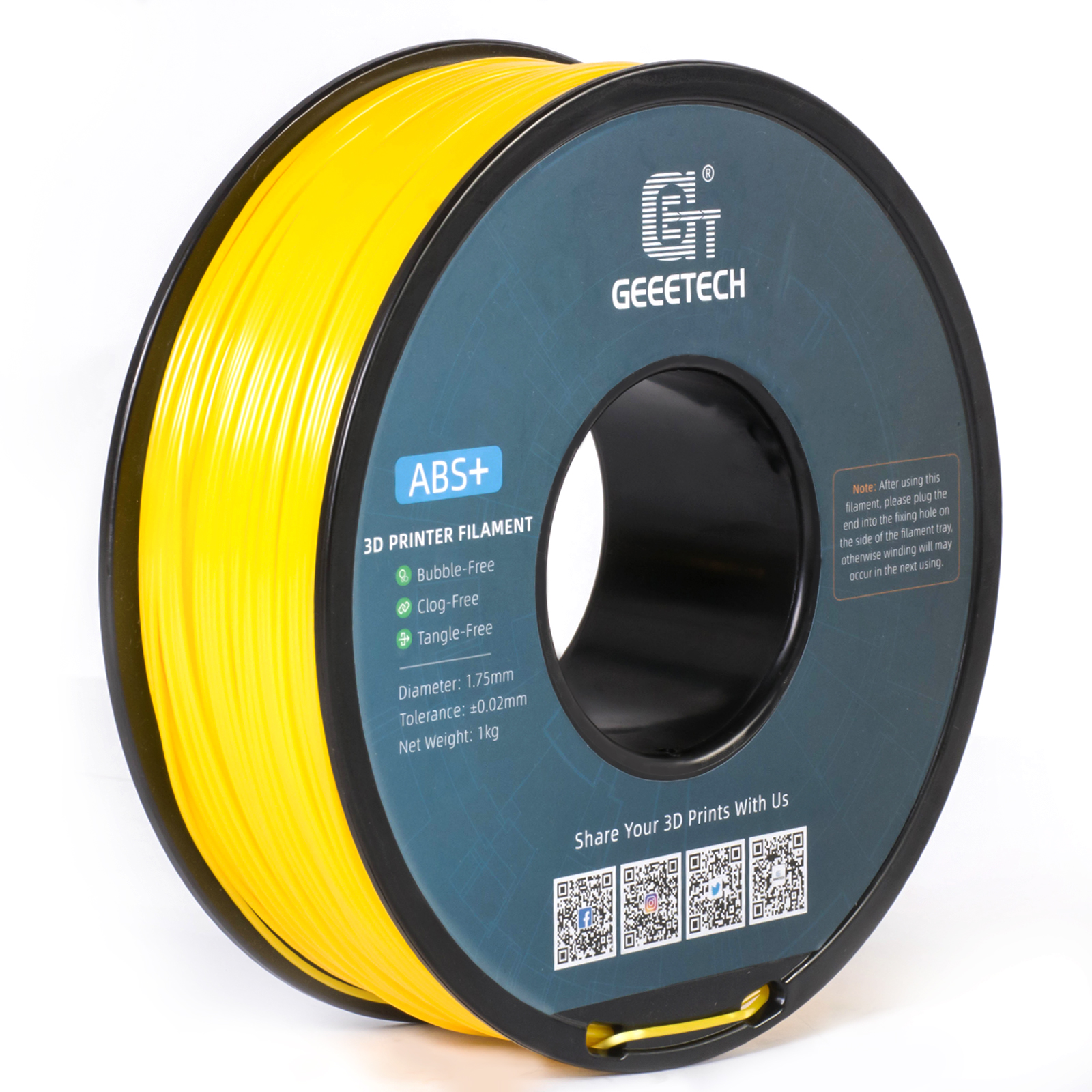 GEEETECH 3D Printer Filament ABS+ 15 Color 1.75mm 1kg Per Roll High Quality US