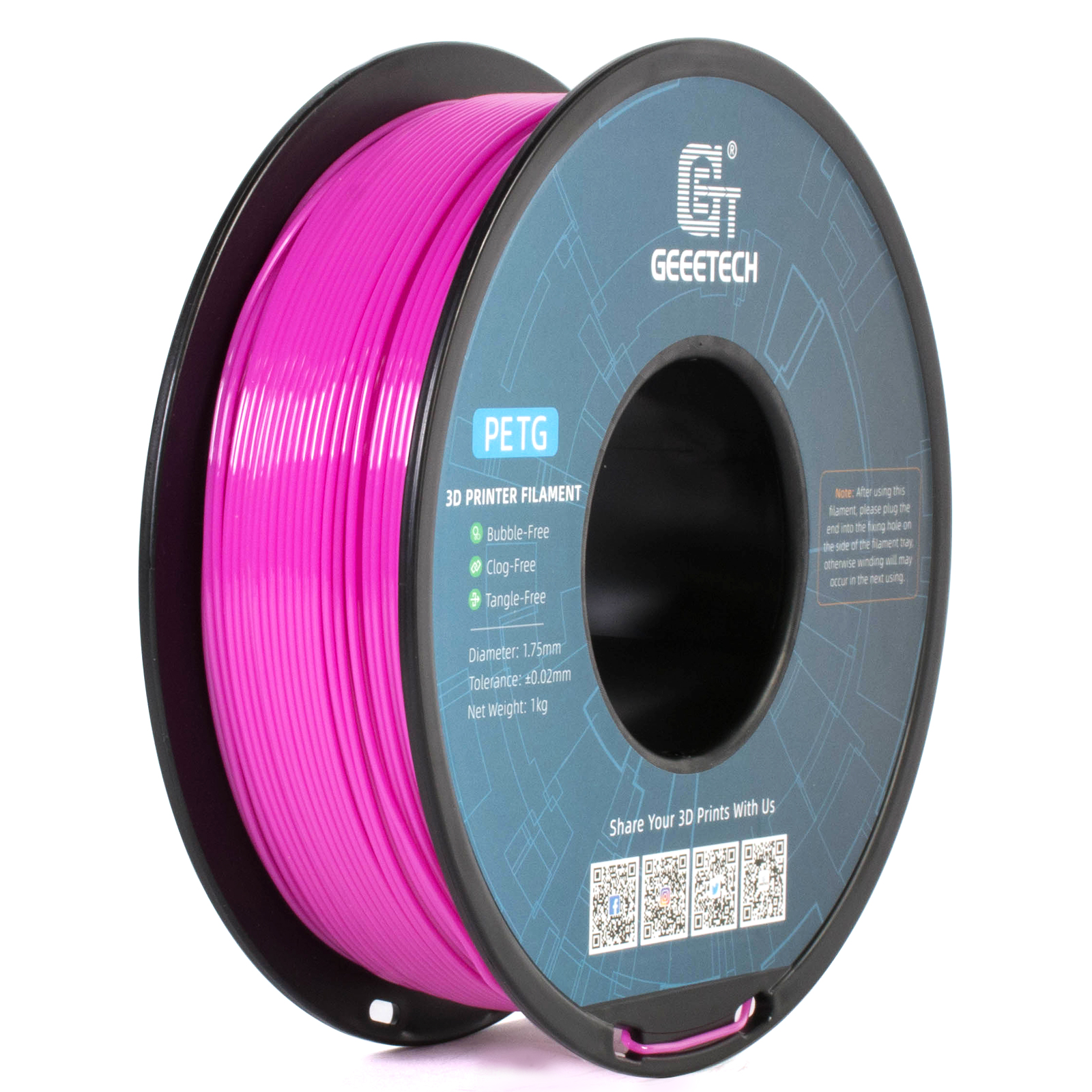 16 Color!Geeetech 3D Printer Filament PETG 1.75mm 1KG/roll Consumables US New