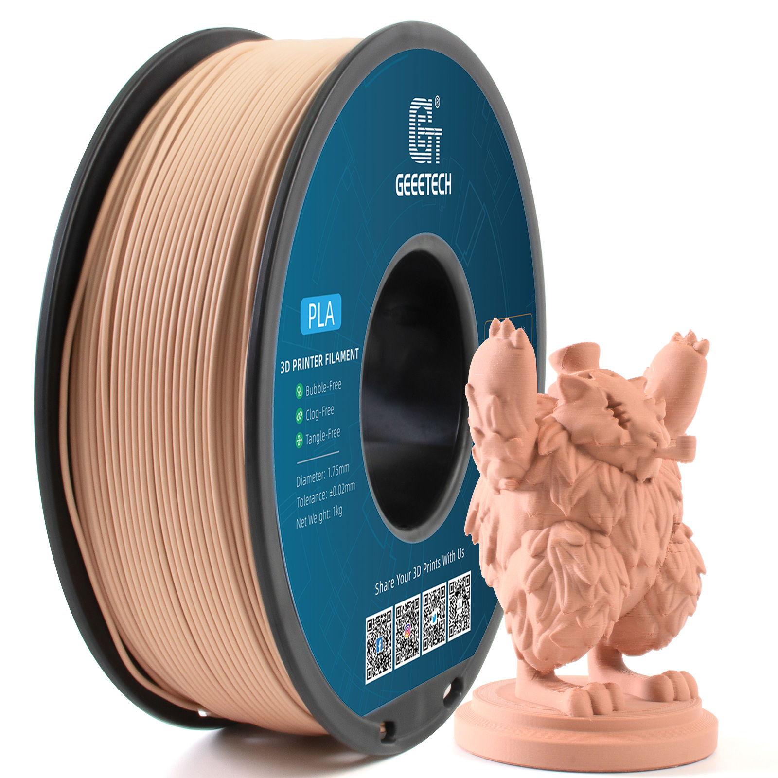 Geeetech Matte PLA 3D Printer Filament 1.75mm 1kg Spool High Quality 14 color US