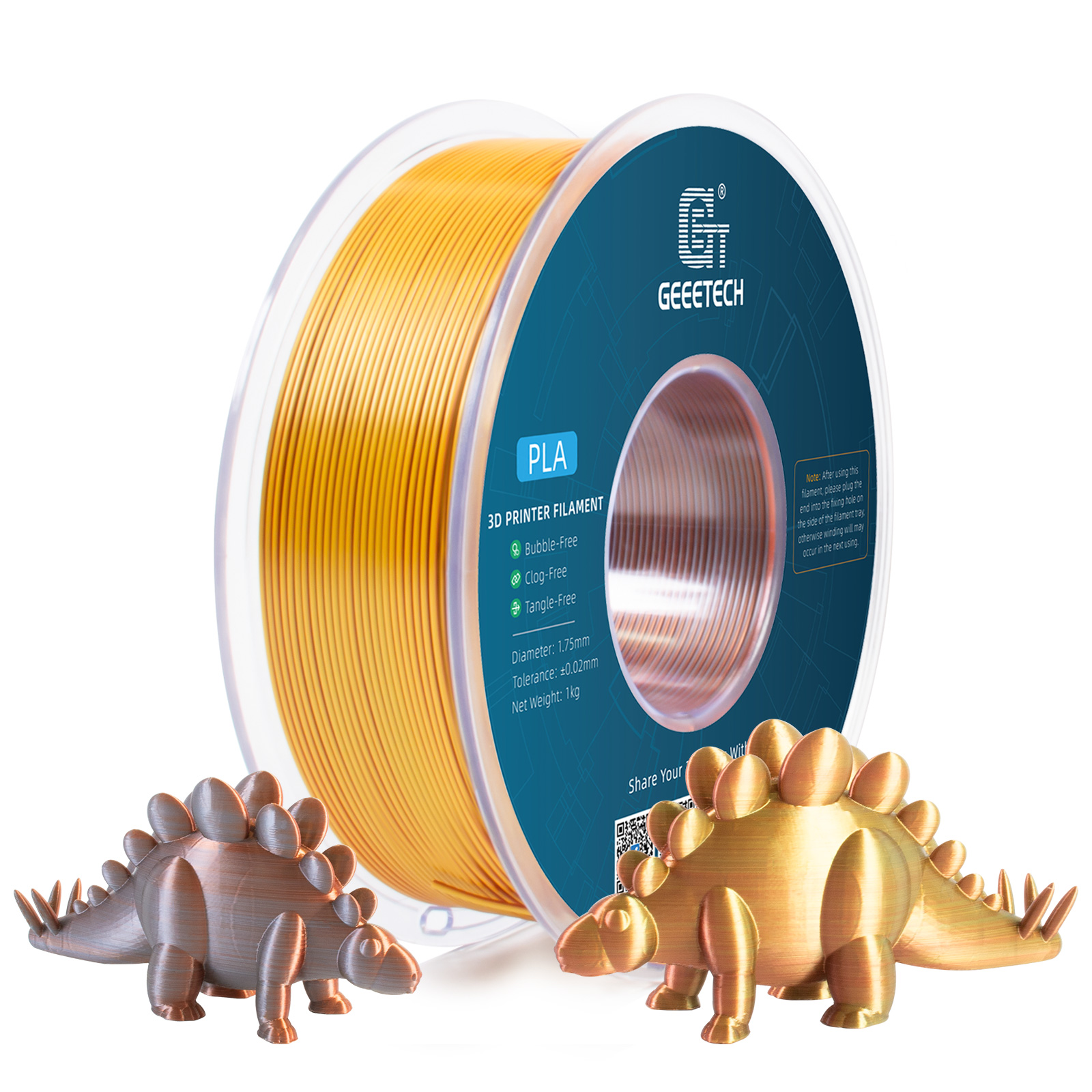 Geeetech 3D Printer Filament 1.75mm 1KG Silk Tricolor PLA Multi-color available